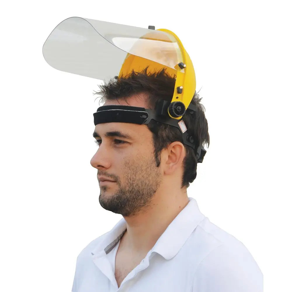 Silverline Visor Face Shield With Ratchet Adjustment Resistant Helmet 