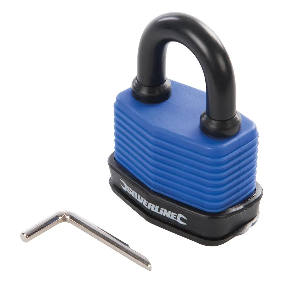 Silverline Weather Resistant Combination Padlock 50mm 802531  White Rose Tools