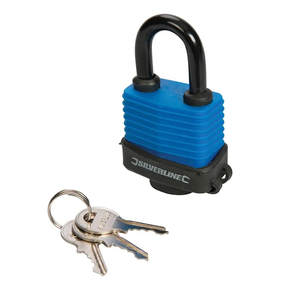 Silverline Weather-Resistant Padlock 48mm 196551  White Rose Tools