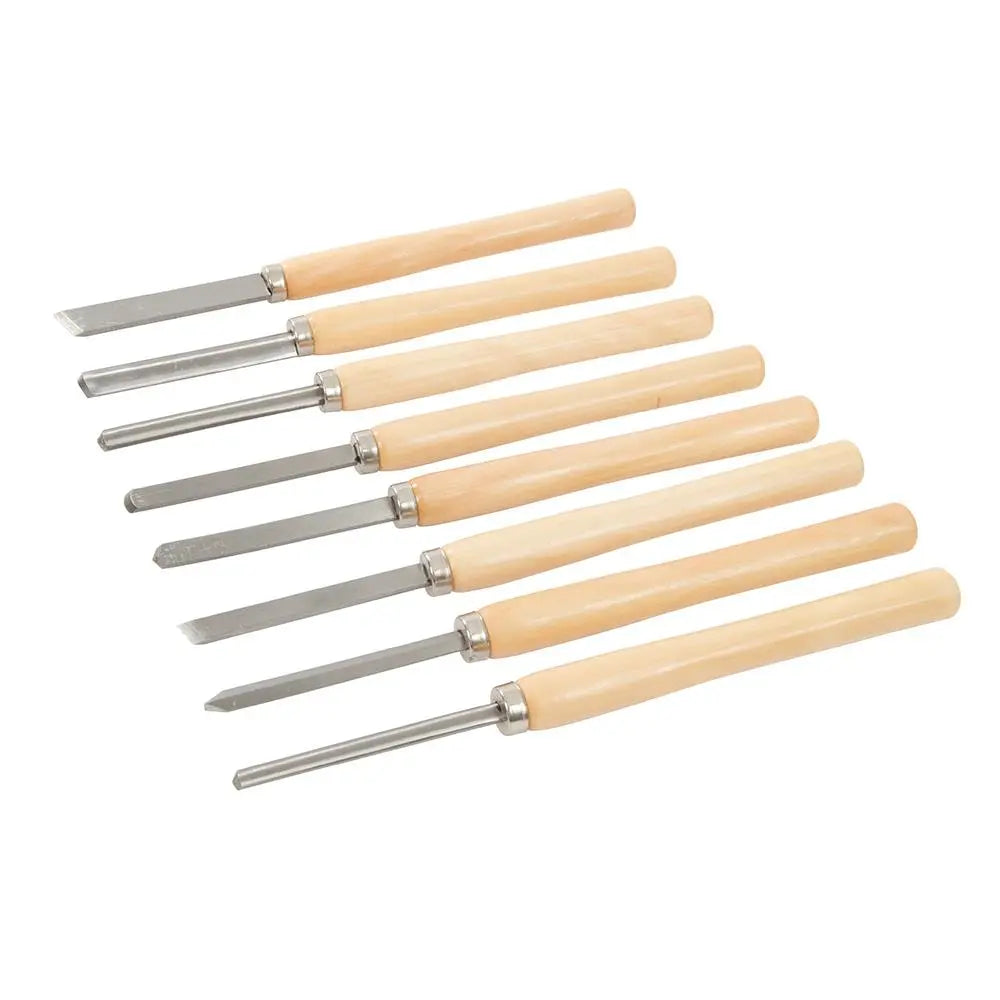 Silverline Wood Turning Chisel Set 8pce 360mm 303159  White Rose Tools