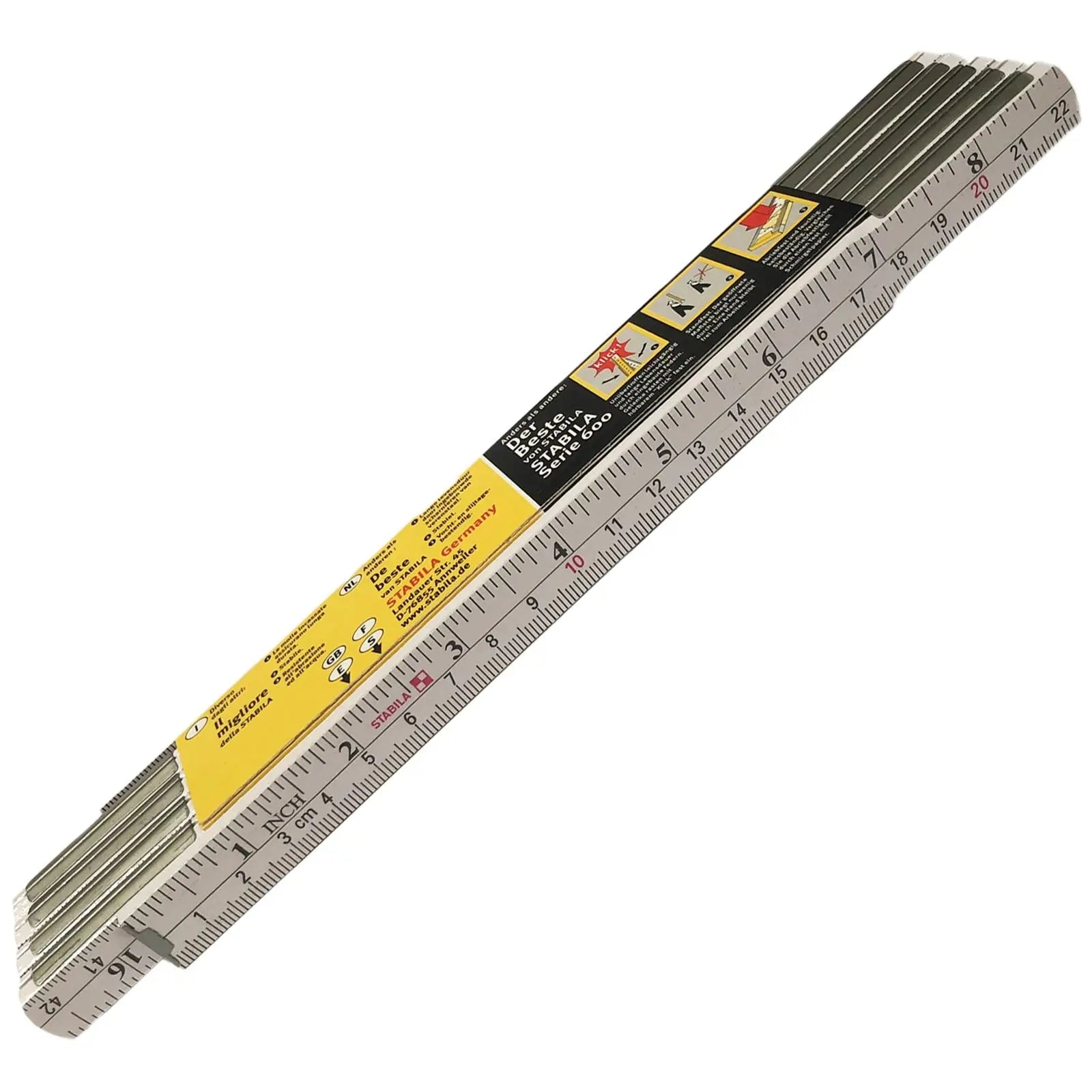 Stabila 2m (78") Wooden Folding Rule Metric and Imperial 