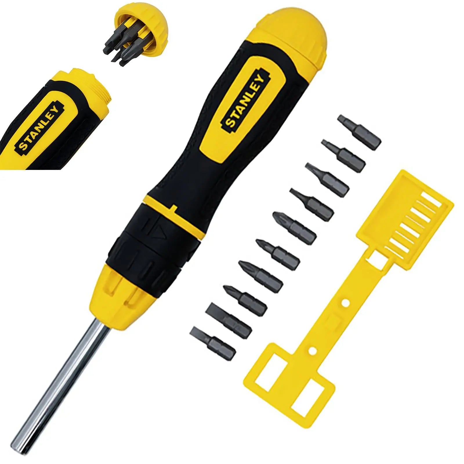 Stanley 11 Piece Multibit Ratchet Screwdriver with Bits 