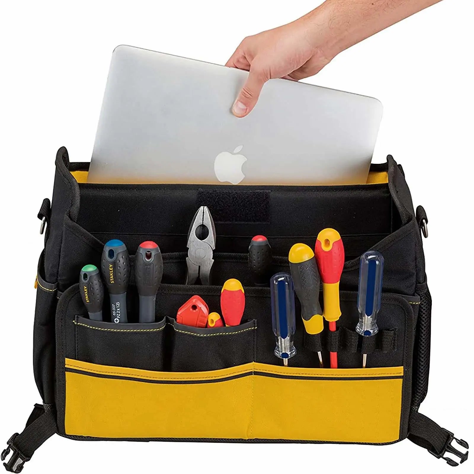 Stanley FatMax Laptop Bag Case Storage Travel Site Water Resistant Bottom Carry Handle Shoulder Strap 