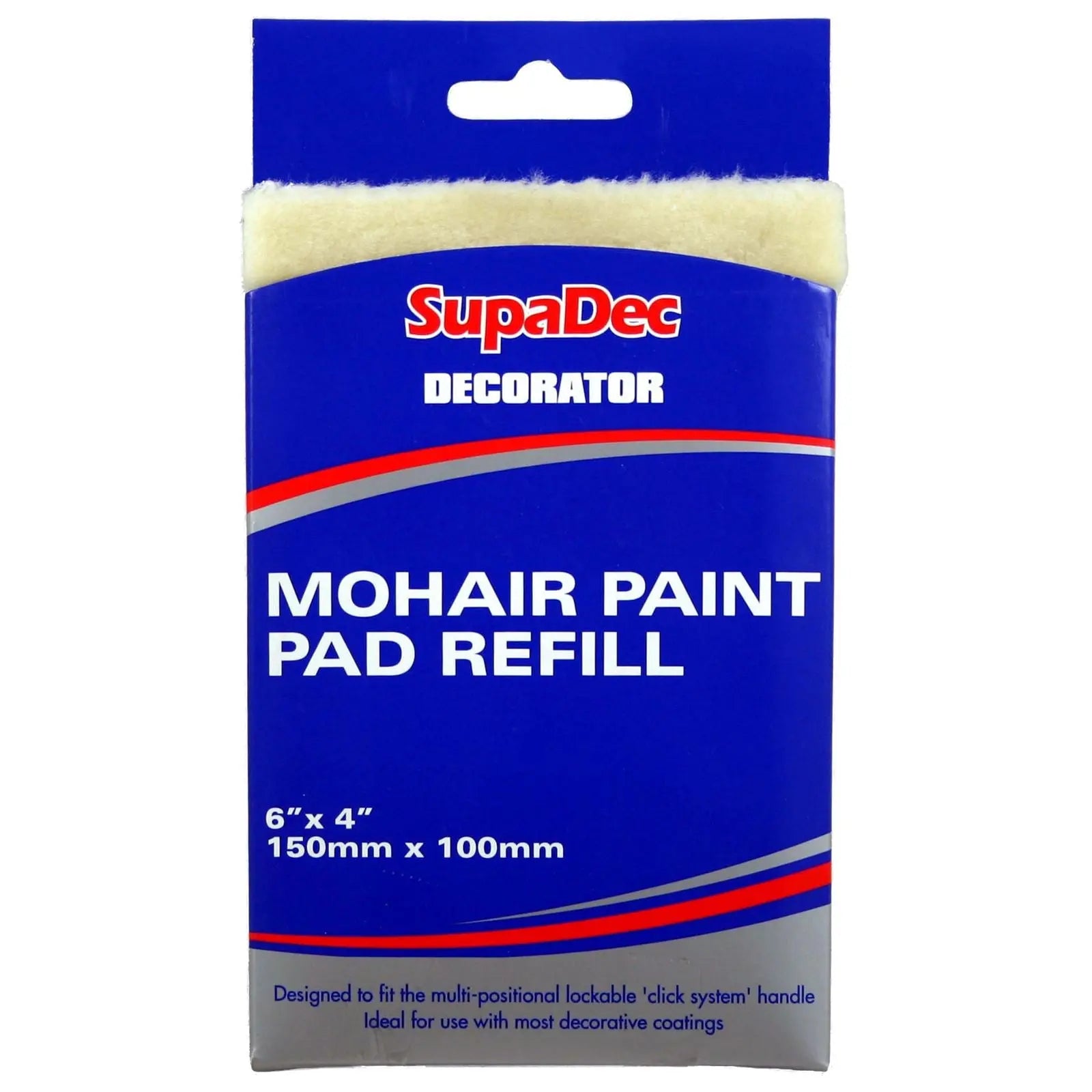 SupaDec Decorator 150mm x 100mm Mohair Paint Pad Refill 