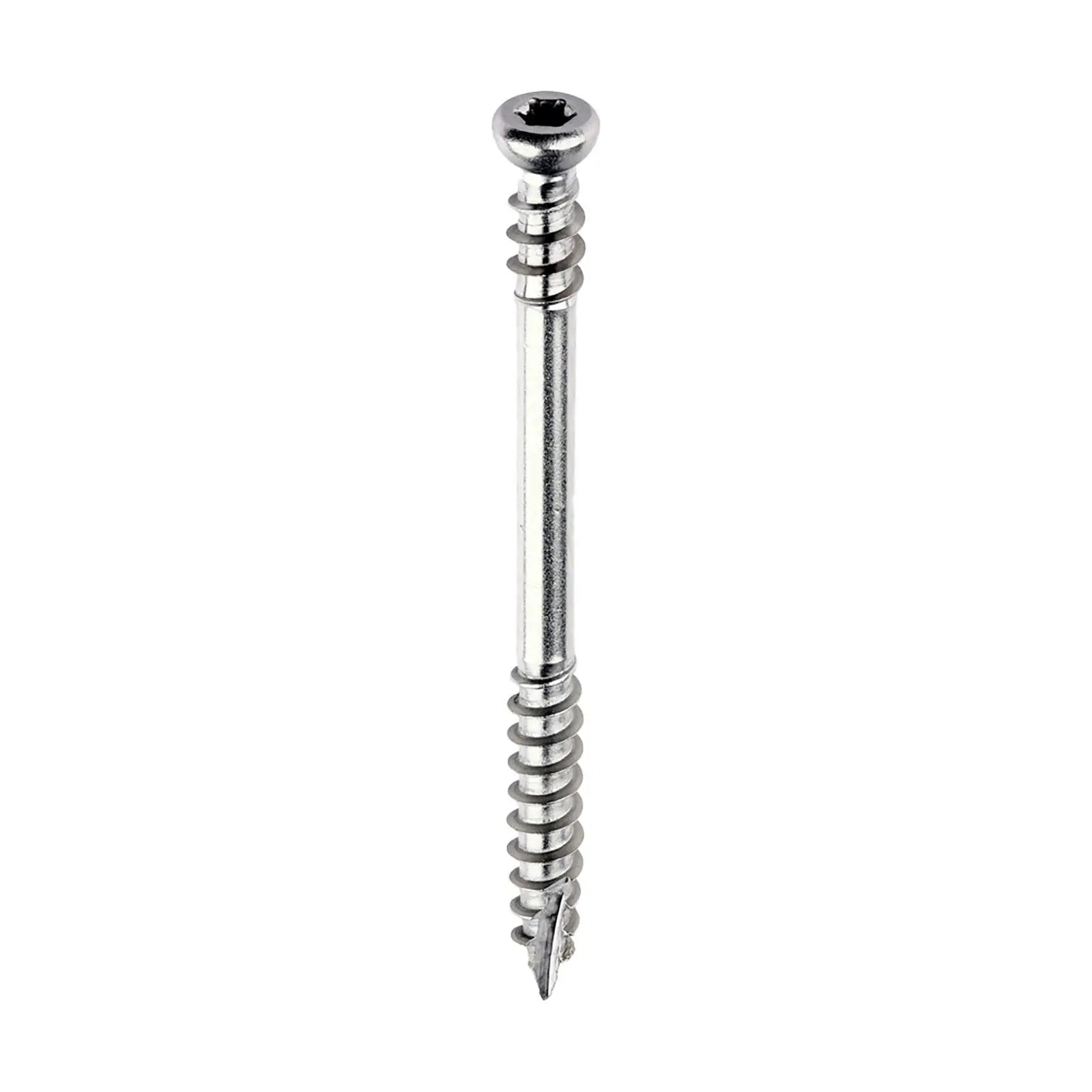 TIMCO C2 Deck Fix Premium Decking Screw Torx Stainless Steel Cylinder Single Sash 4.5 x 60mm 250 Screws  White Rose Tools