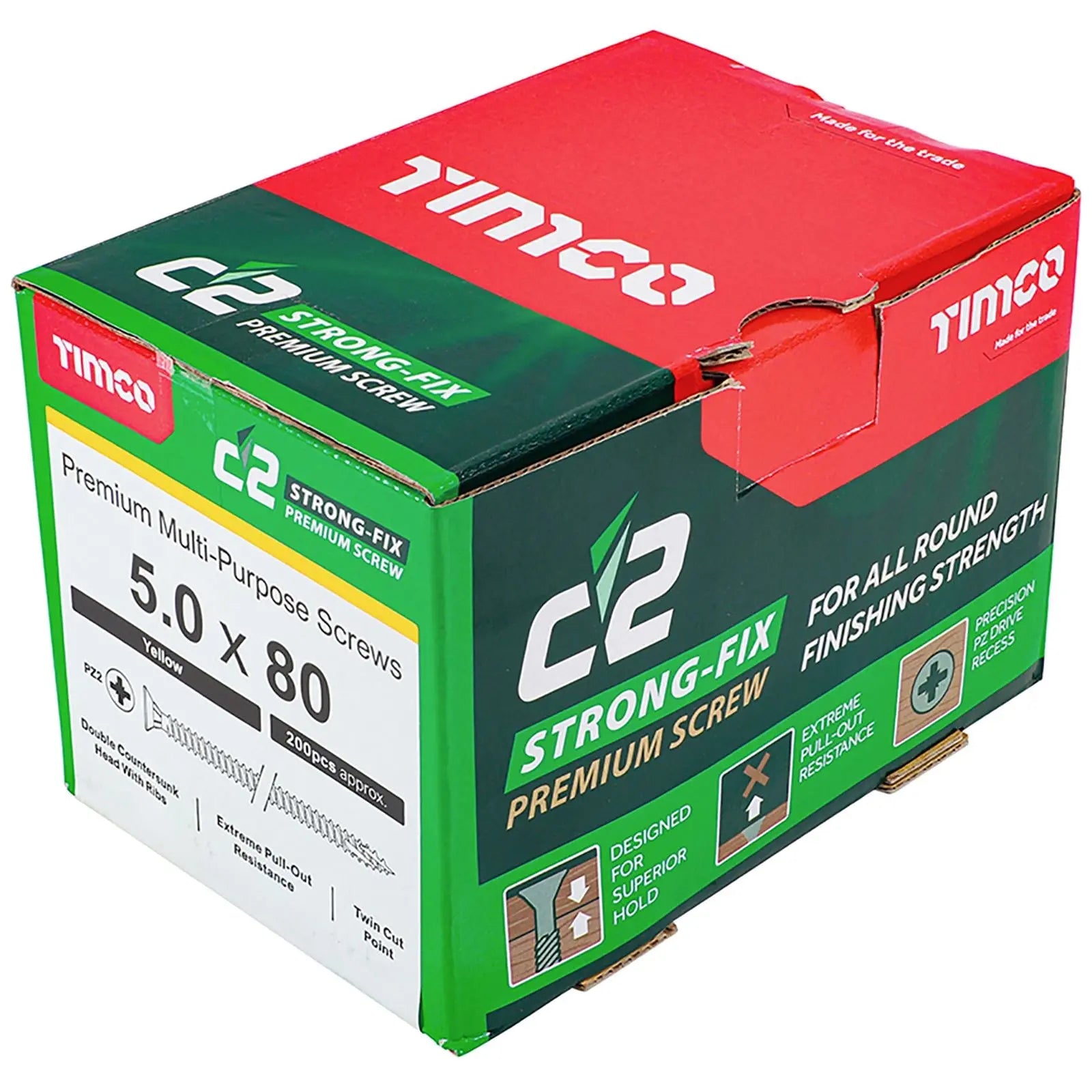 TIMCO C2 Strong Fix Pozi Premium Wood Screws Boxed Double Countersunk 