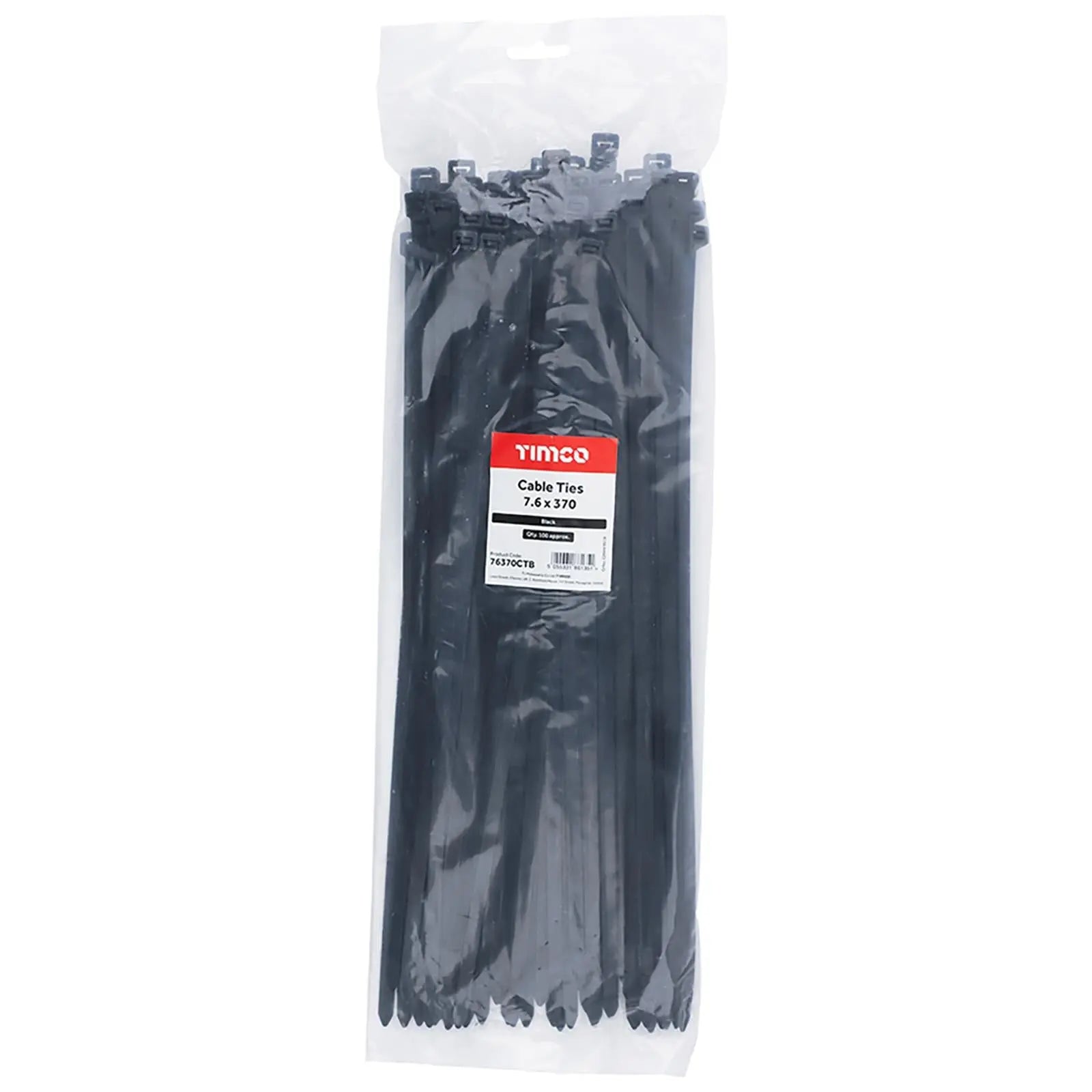 TIMCO Cable Ties Tie Wraps Black BS EN 62275 - Choose Size  White Rose Tools