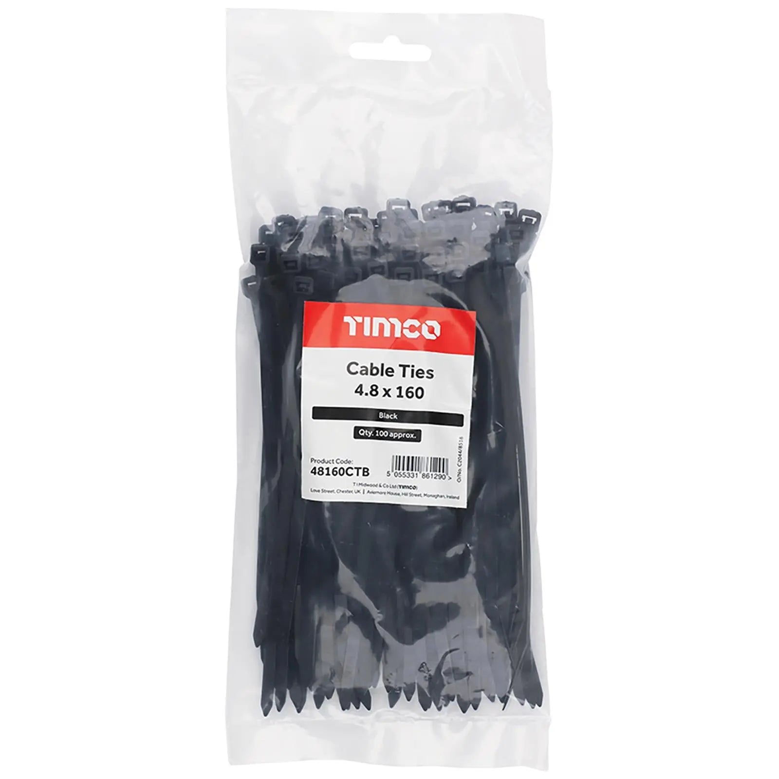 TIMCO Cable Ties Tie Wraps Black BS EN 62275 - Choose Size  White Rose Tools
