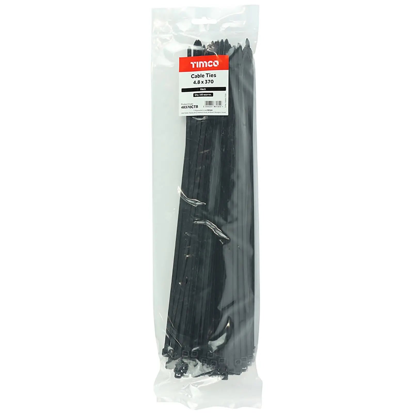 TIMCO Cable Ties Tie Wraps Black BS EN 62275 - Choose Size  White Rose Tools
