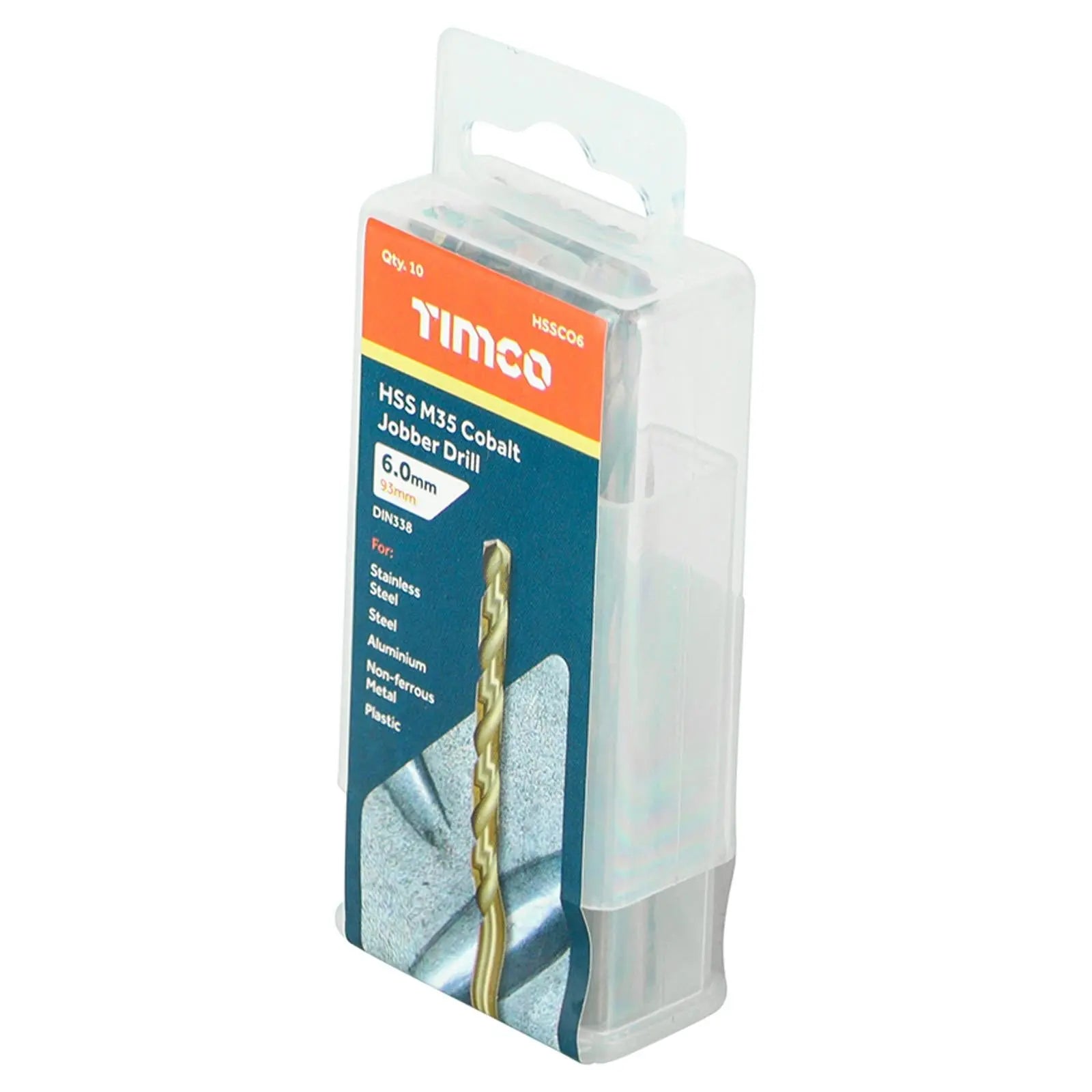 TIMCO HSS Cobalt Jobber Metal Drill Bits M35 Tube DIN338 1-13mm - Choose Size  White Rose Tools