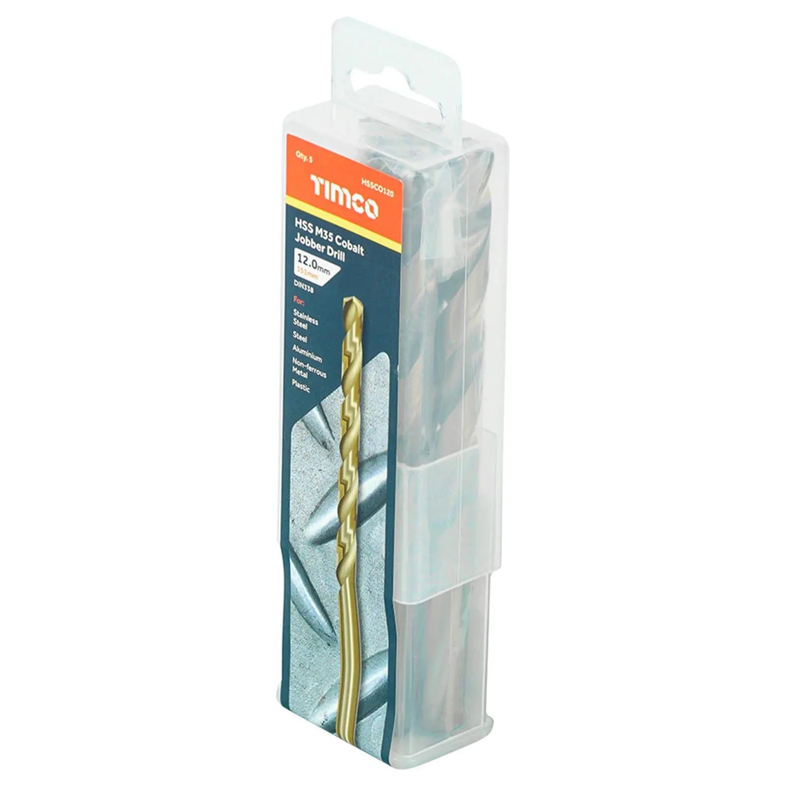TIMCO HSS Cobalt Jobber Metal Drill Bits M35 Tube DIN338 1-13mm - Choose Size  White Rose Tools