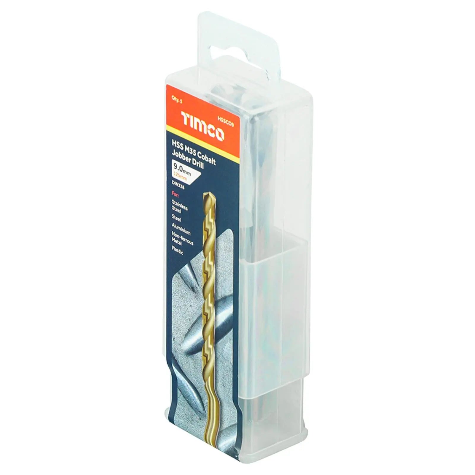 TIMCO HSS Cobalt Jobber Metal Drill Bits M35 Tube DIN338 1-13mm - Choose Size  White Rose Tools