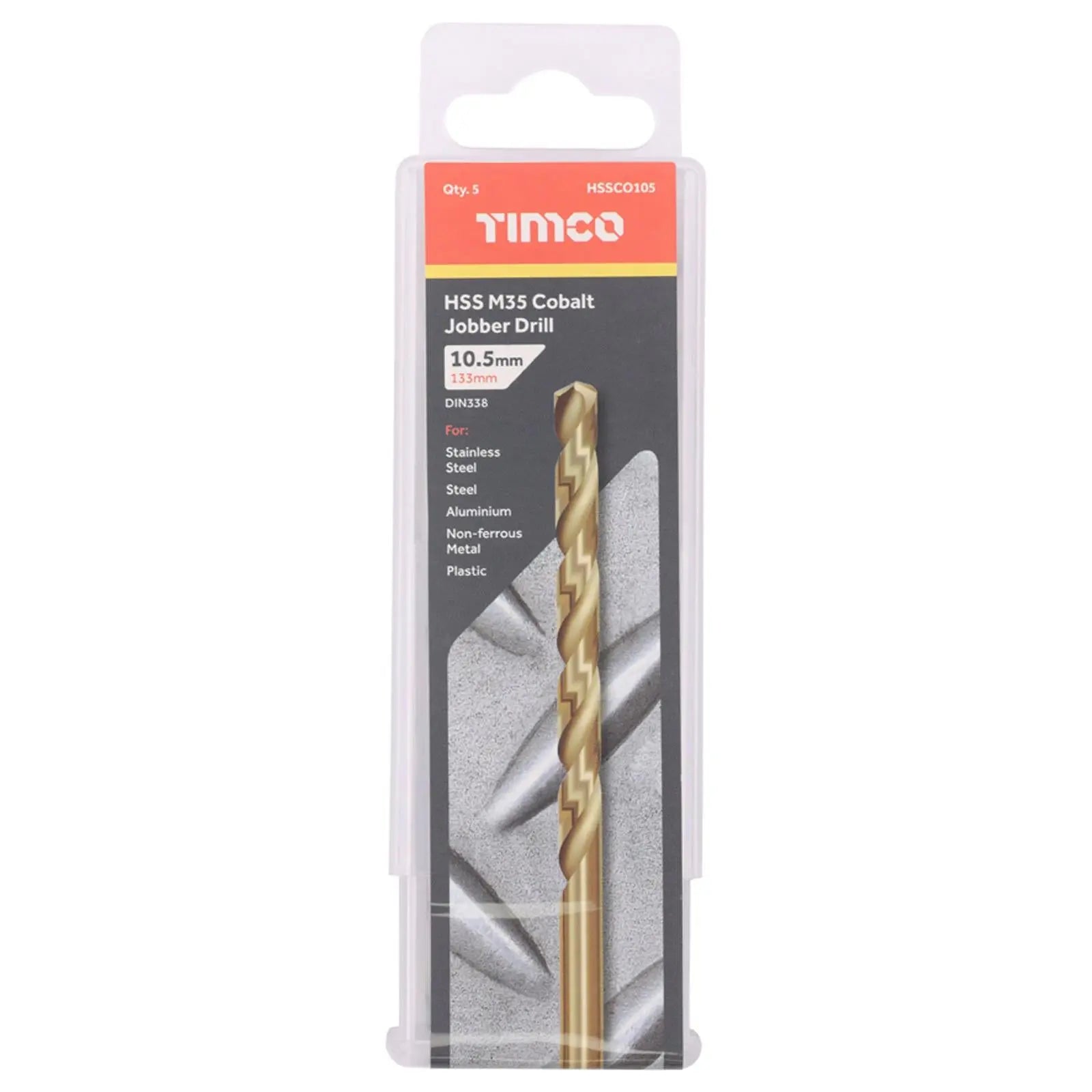 TIMCO HSS Cobalt Jobber Metal Drill Bits M35 Tube DIN338 1-13mm - Choose Size  White Rose Tools