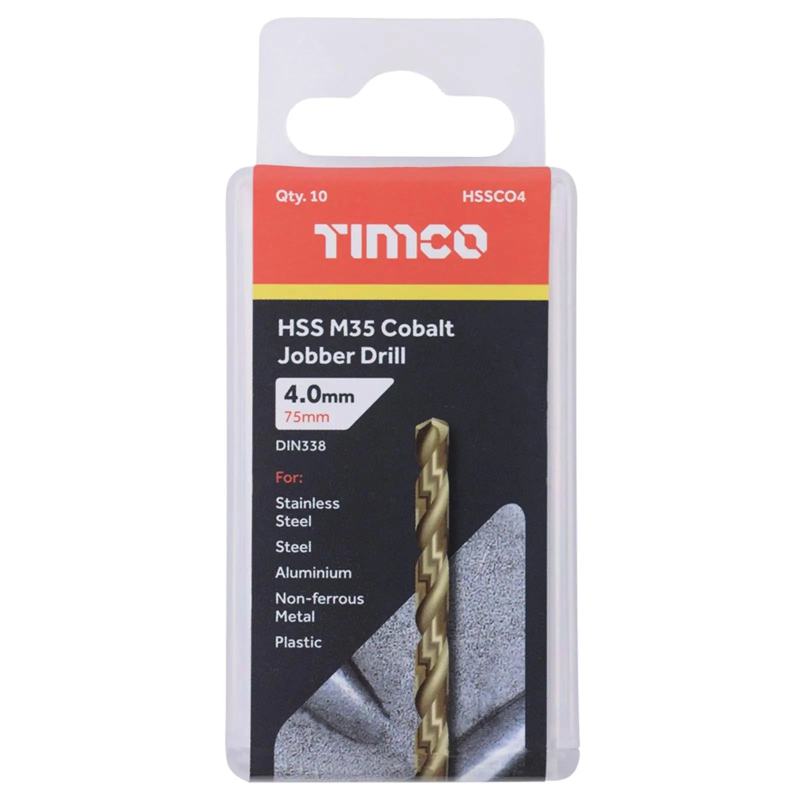 TIMCO HSS Cobalt Jobber Metal Drill Bits M35 Tube DIN338 1-13mm - Choose Size  White Rose Tools
