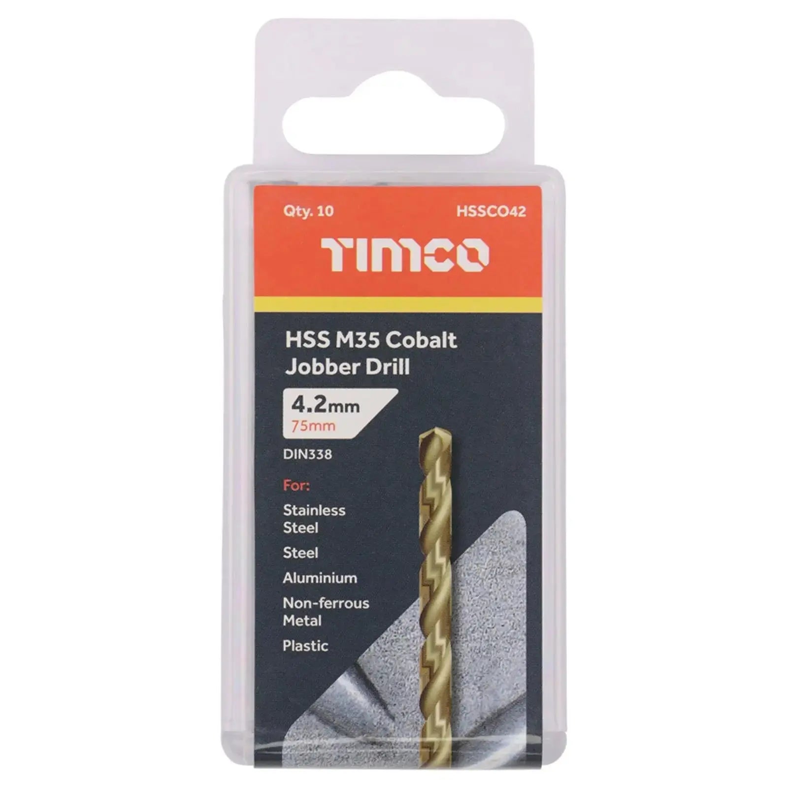 TIMCO HSS Cobalt Jobber Metal Drill Bits M35 Tube DIN338 1-13mm - Choose Size  White Rose Tools