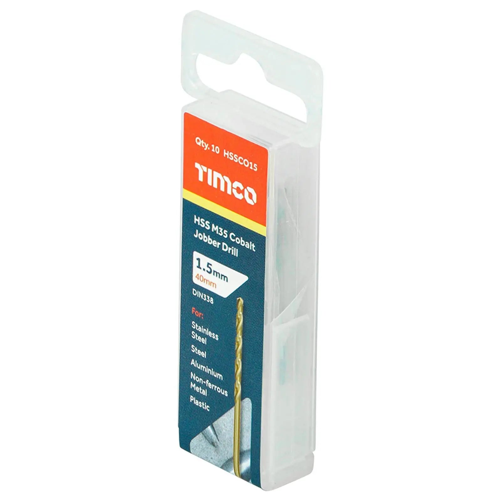 TIMCO HSS Cobalt Jobber Metal Drill Bits M35 Tube DIN338 1-13mm - Choose Size  White Rose Tools