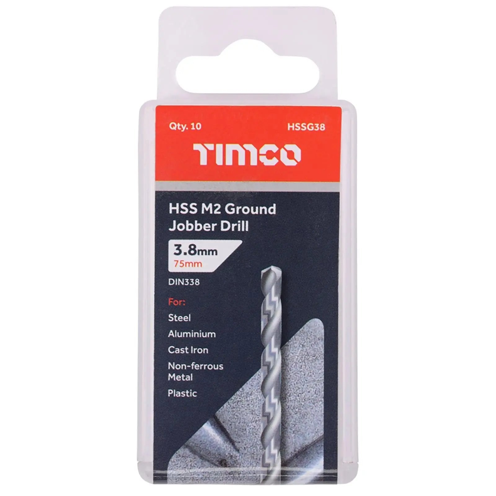 TIMCO HSS Drill Bits M2 Ground Jobber Drill Bit Pack DIN338 - Choose Size  White Rose Tools