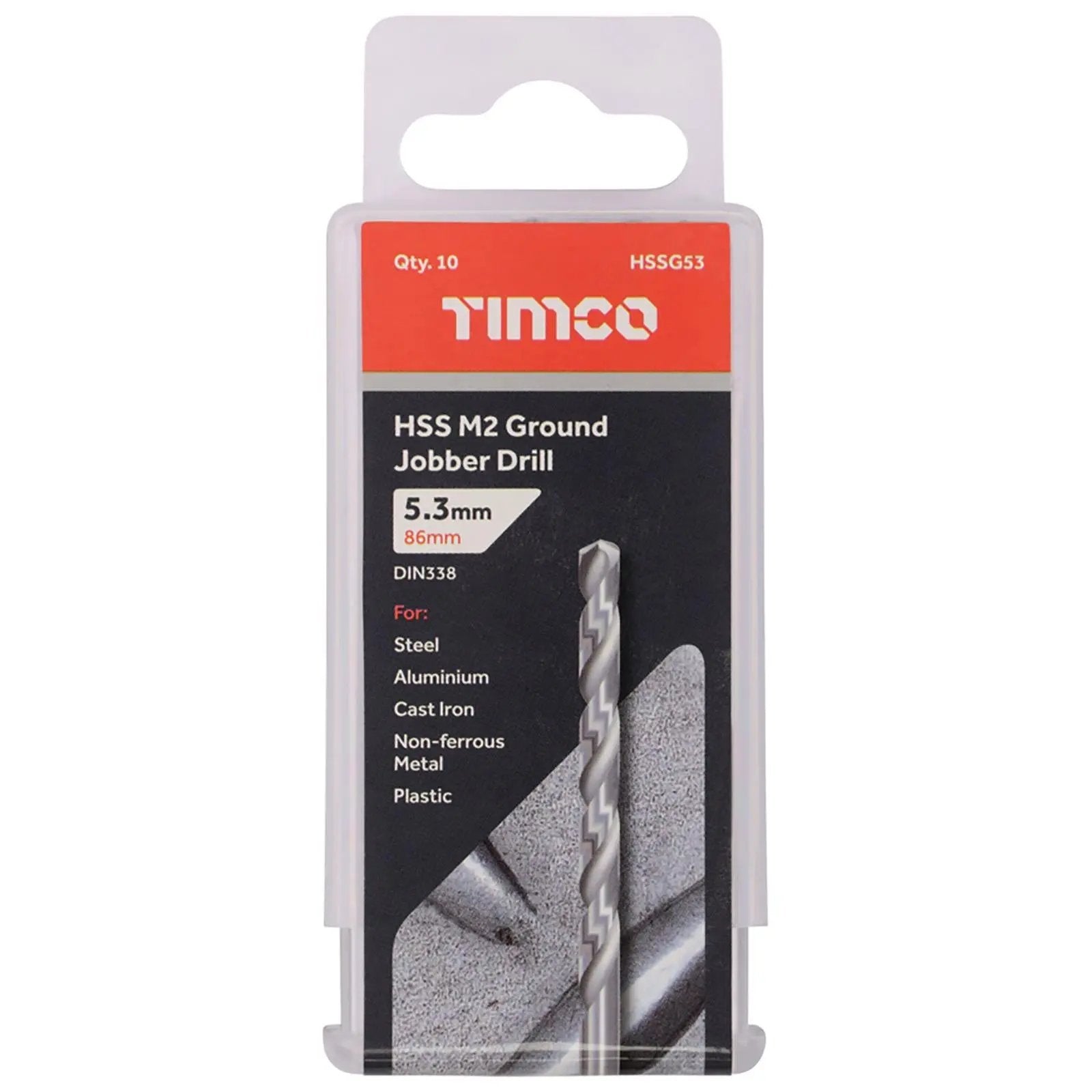 TIMCO HSS Drill Bits M2 Ground Jobber Drill Bit Pack DIN338 - Choose Size  White Rose Tools