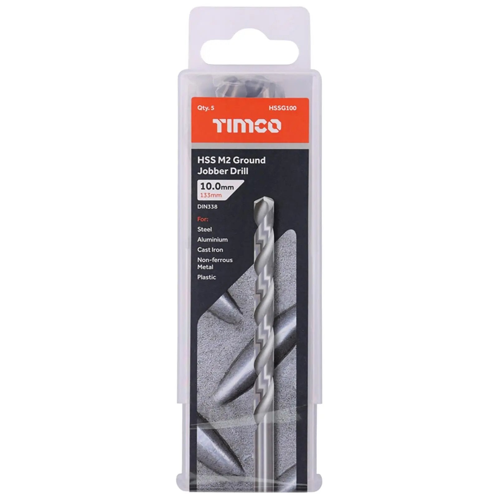 TIMCO HSS Drill Bits M2 Ground Jobber Drill Bit Pack DIN338 - Choose Size  White Rose Tools