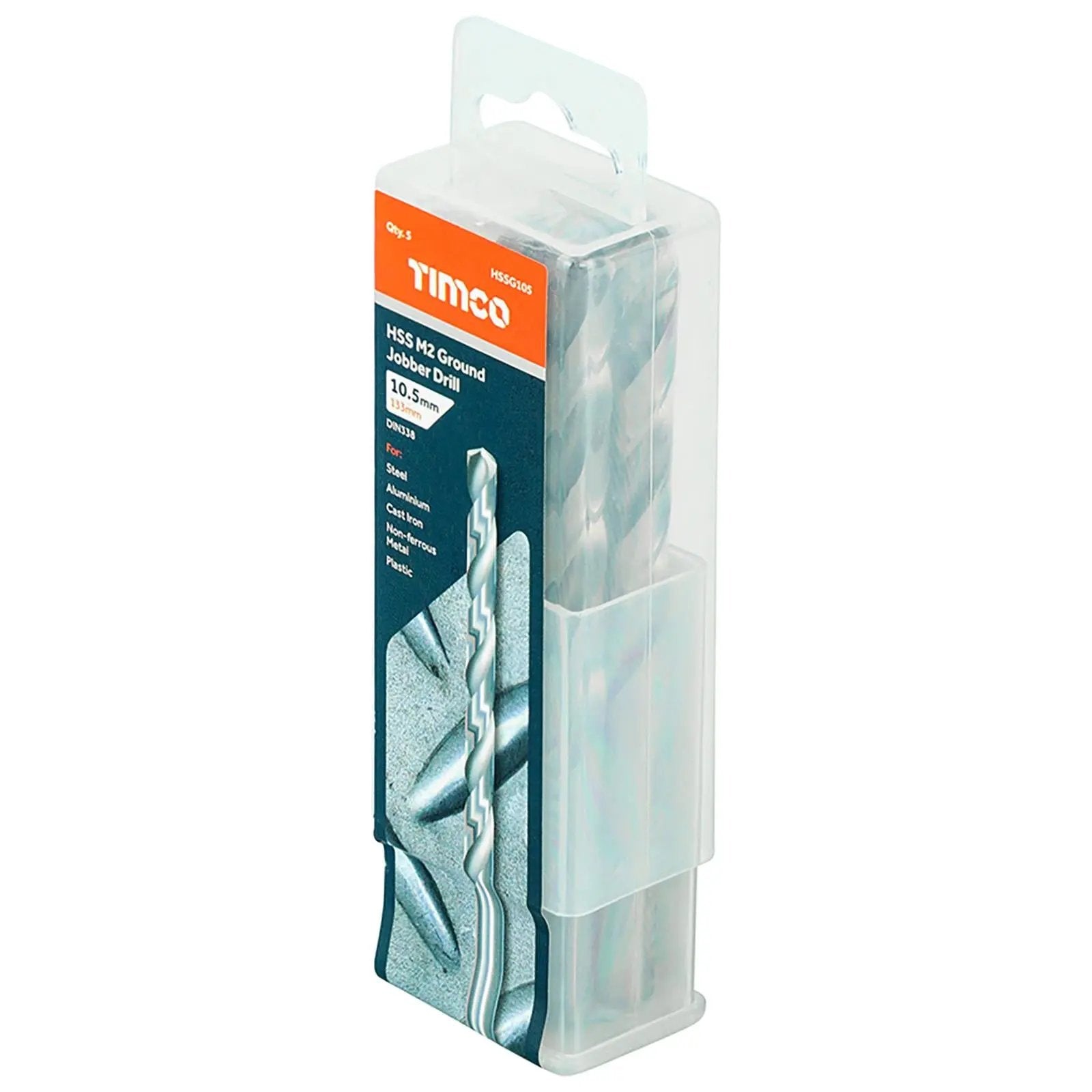 TIMCO HSS Drill Bits M2 Ground Jobber Drill Bit Pack DIN338 - Choose Size  White Rose Tools