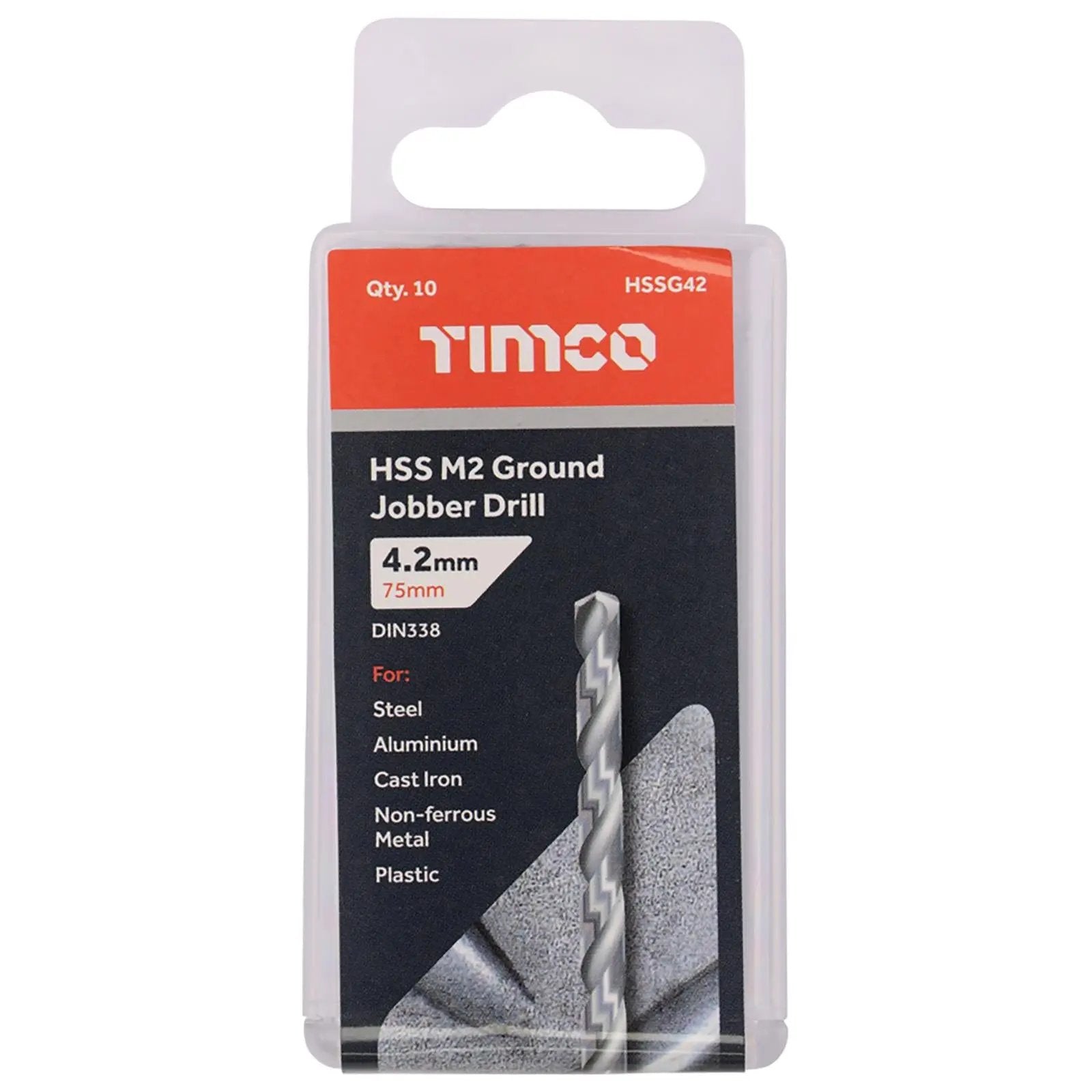 TIMCO HSS Drill Bits M2 Ground Jobber Drill Bit Pack DIN338 - Choose Size  White Rose Tools
