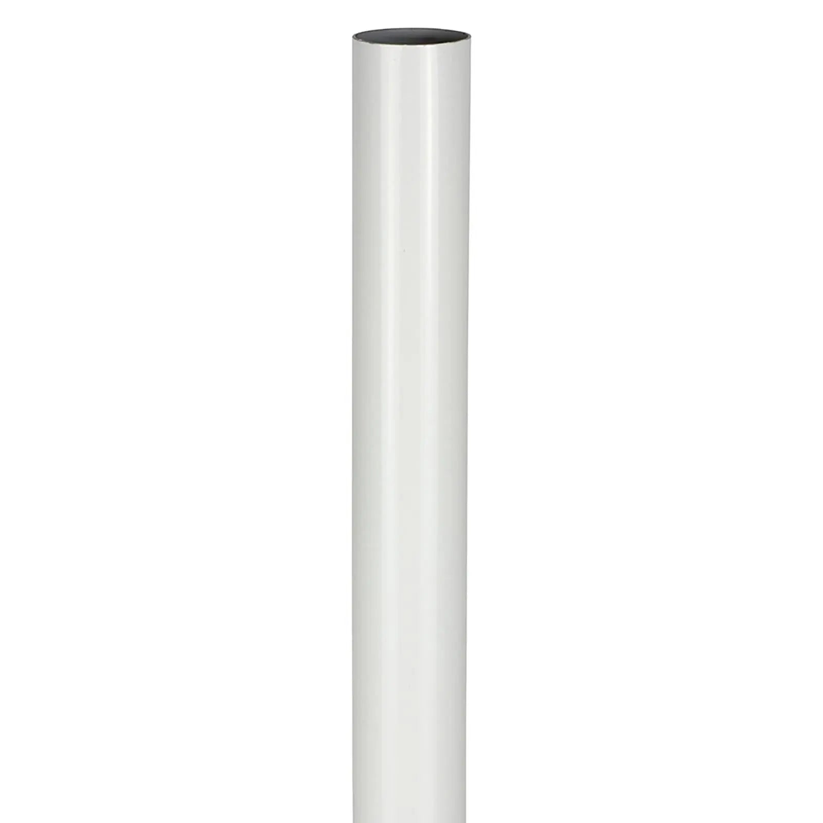 TIMCO Round Wardrobe Rail 25mm Diameter End Sockets Brackets Polished Chrome or White - Choose Length  White Rose Tools
