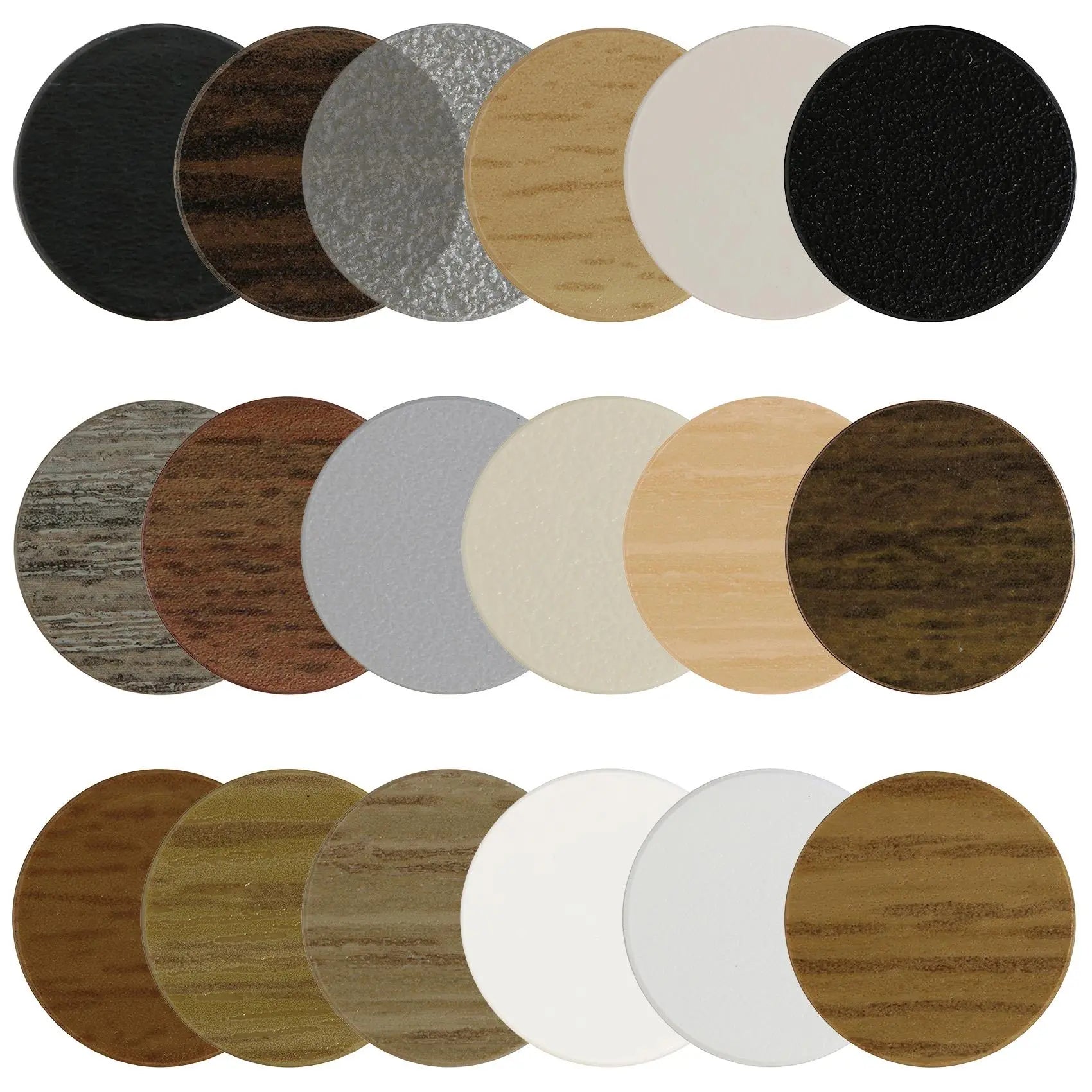 TIMCO Self Adhesive Screw Cover Caps 13mm 18mm Diameter Matt Gloss - Choose Colour  White Rose Tools