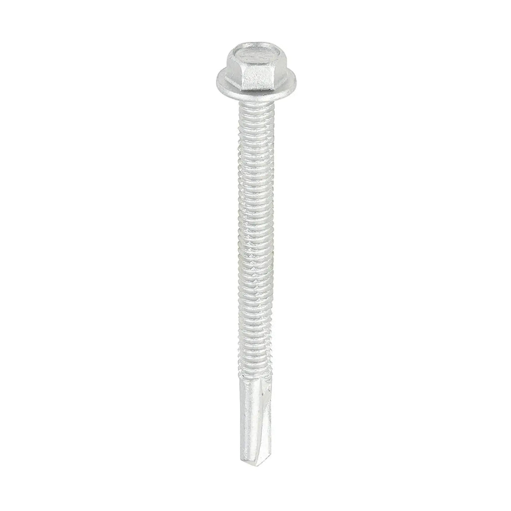TIMCO Self Drilling Construction Screw for Heavy Section Steel with or without EPDM Washer Bi-Metal Exterior Zinc -Choose Size  White Rose Tools