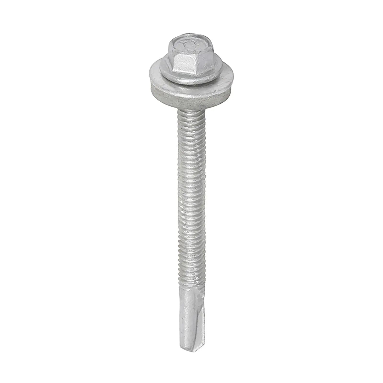 TIMCO Self Drilling Construction Screw for Heavy Section Steel with or without EPDM Washer Bi-Metal Exterior Zinc -Choose Size  White Rose Tools