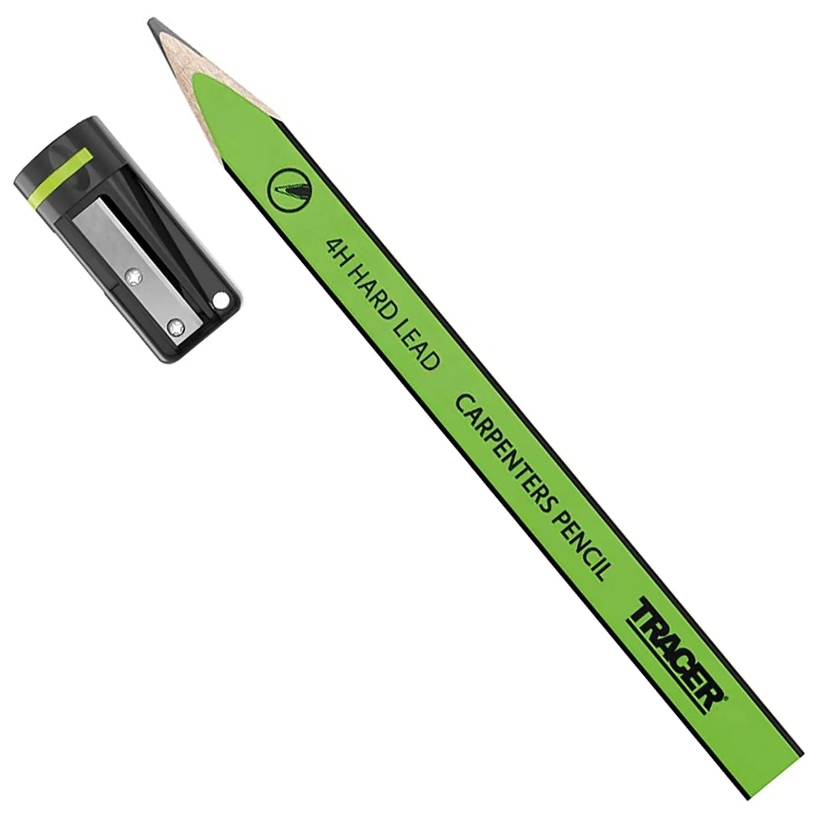 TRACER Carpenters Pencils with Sharpener 12 Pack  White Rose Tools