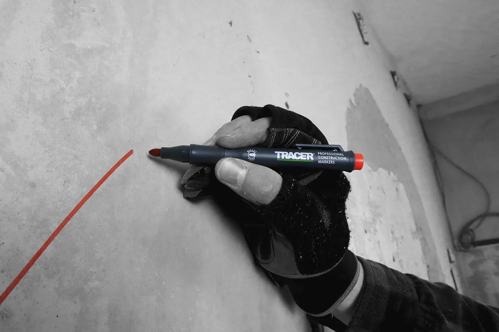 TRACER Clog Free Permanent Marker Kit 3 Piece Pack (Black Blue Red) comes with Site Holsters 