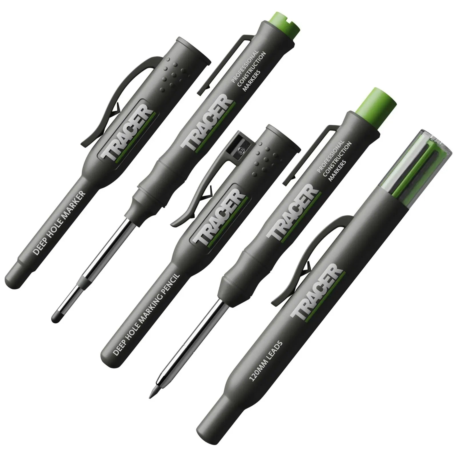 TRACER Complete Marking Kit Deep Hole Marker Pen Pencil and ALH1 Lead Set with Holsters 