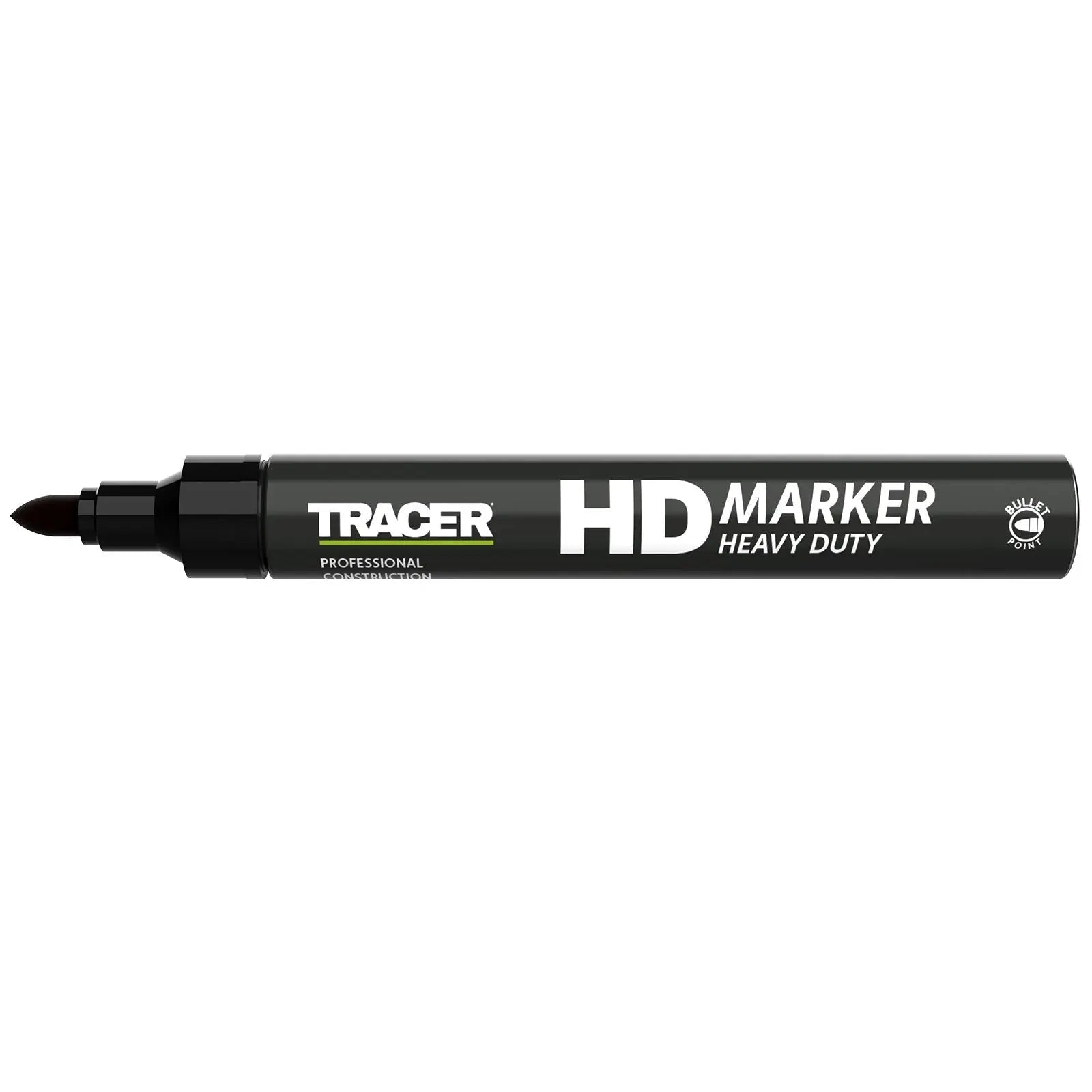 TRACER Heavy Duty Permanent Marker Pen Black 1-3mm Bullet Point 