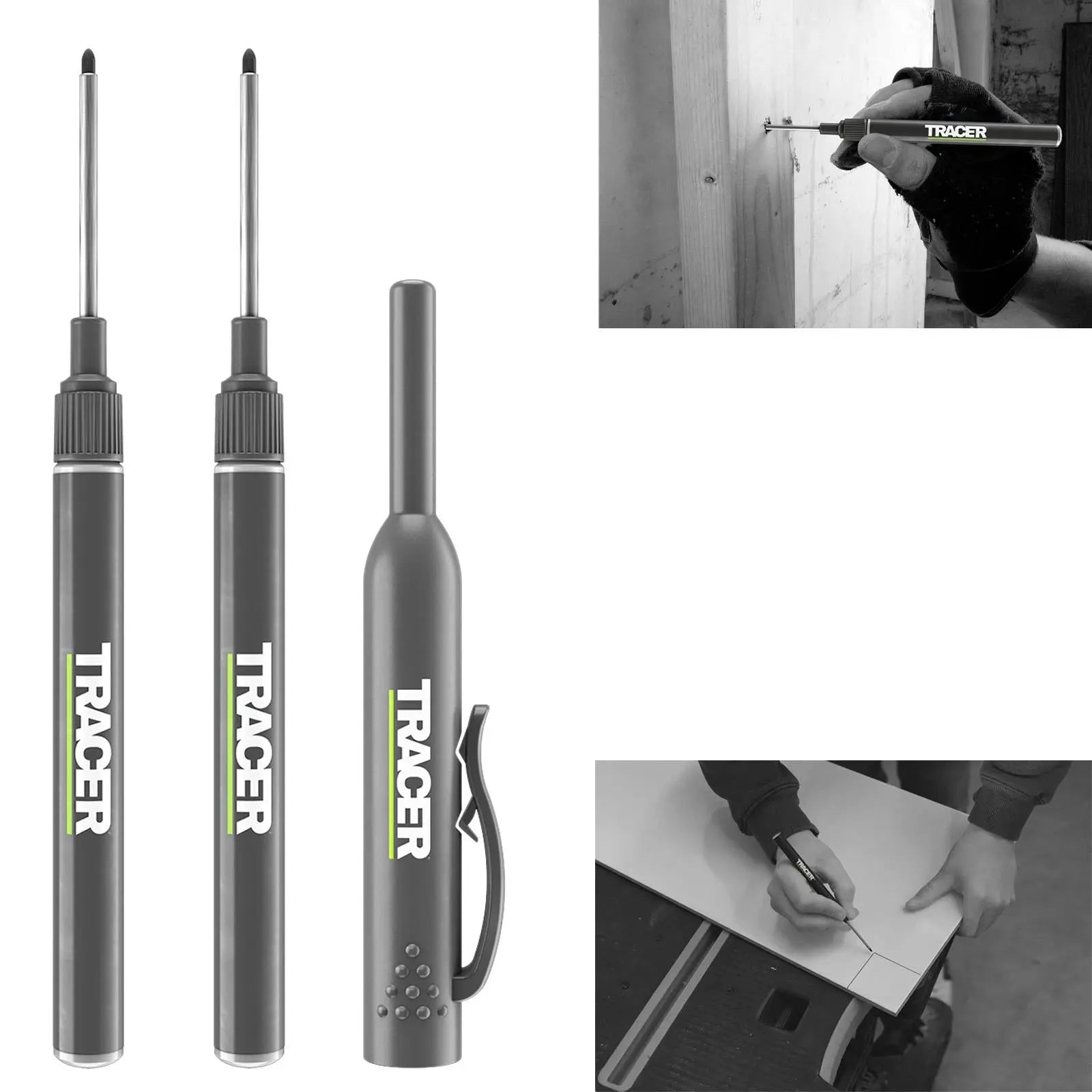 TRACER Long Nib Deep Hole Marker 2 Pack  White Rose Tools