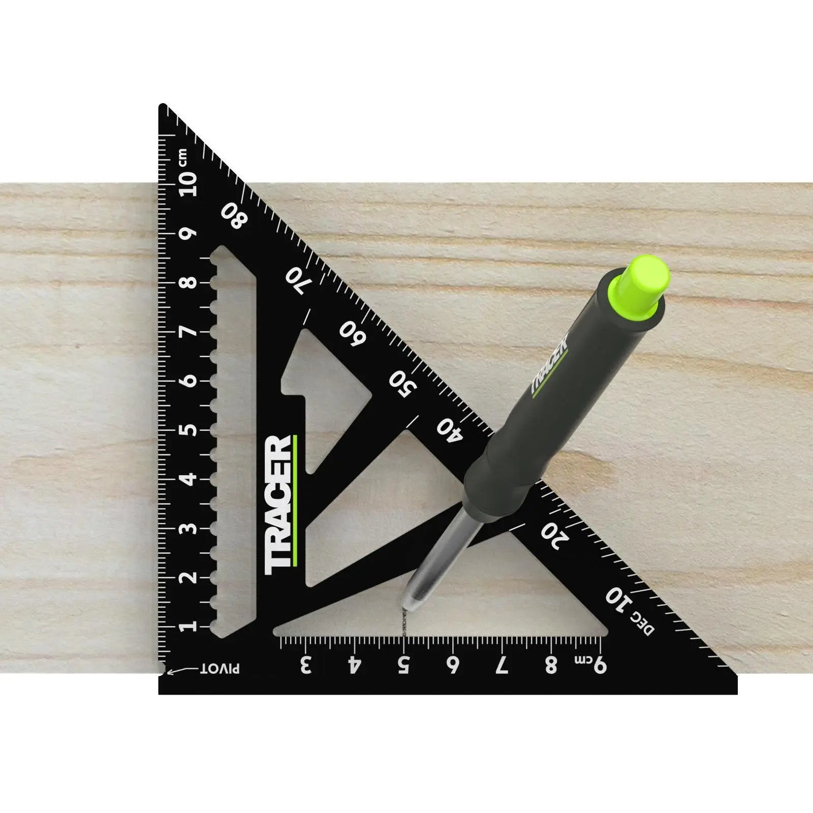 TRACER Metric Speed Square 110mm  White Rose Tools