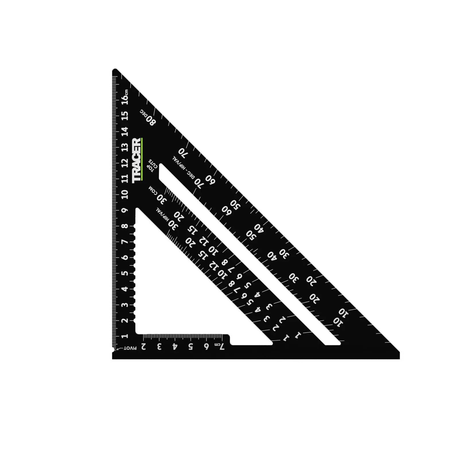 TRACER Metric Speed Square 175mm  White Rose Tools