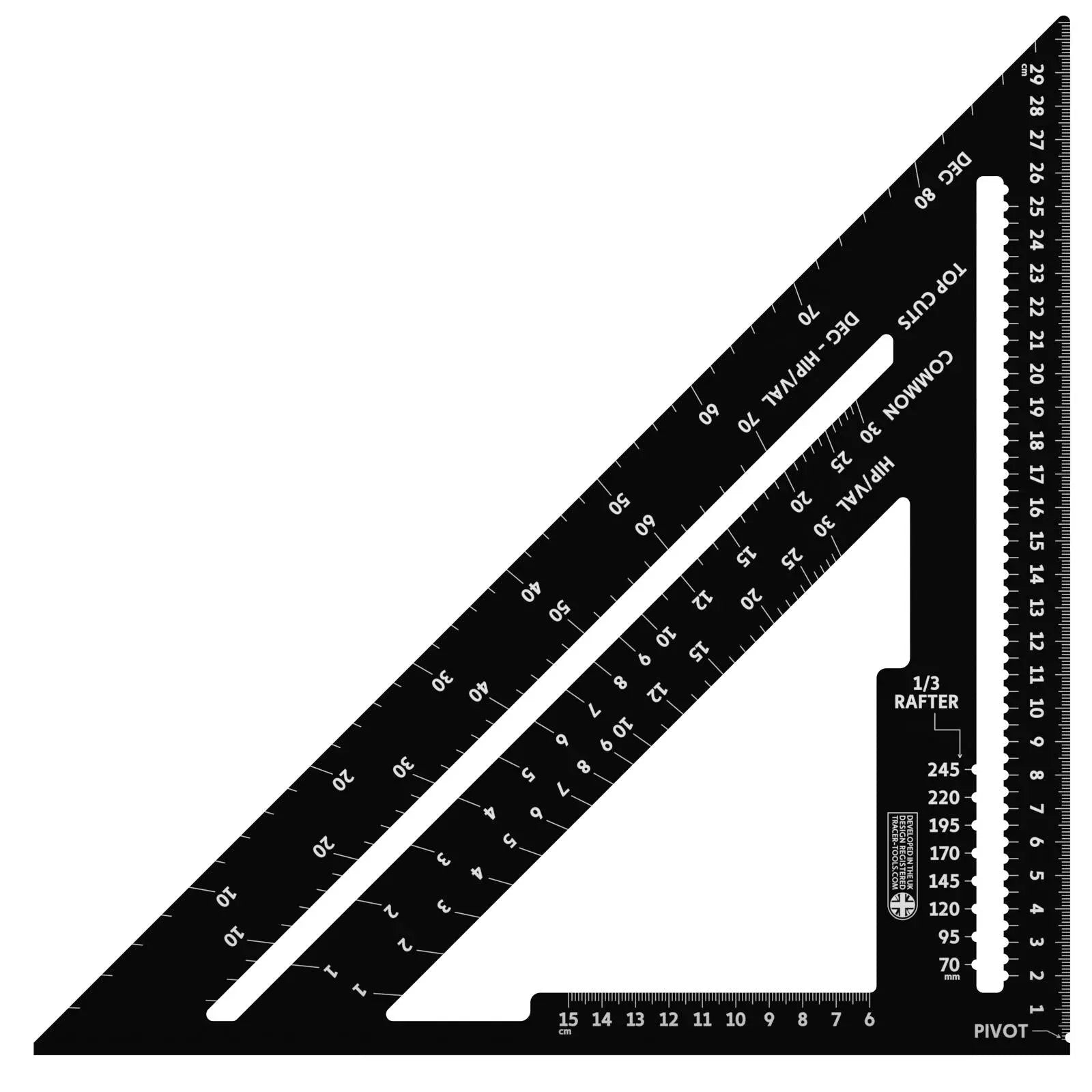 TRACER Metric Speed Square 300mm  White Rose Tools