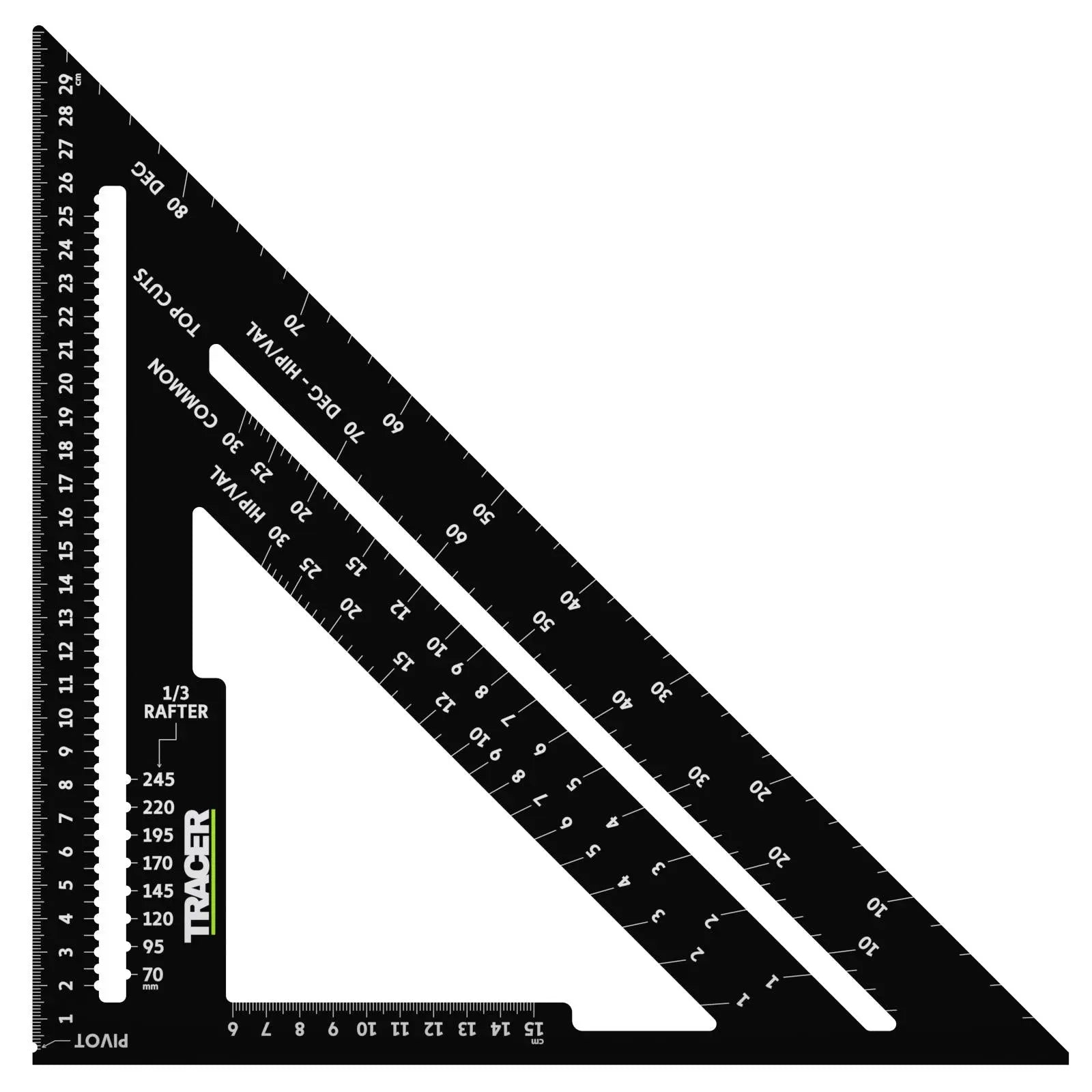 TRACER Metric Speed Square 300mm  White Rose Tools