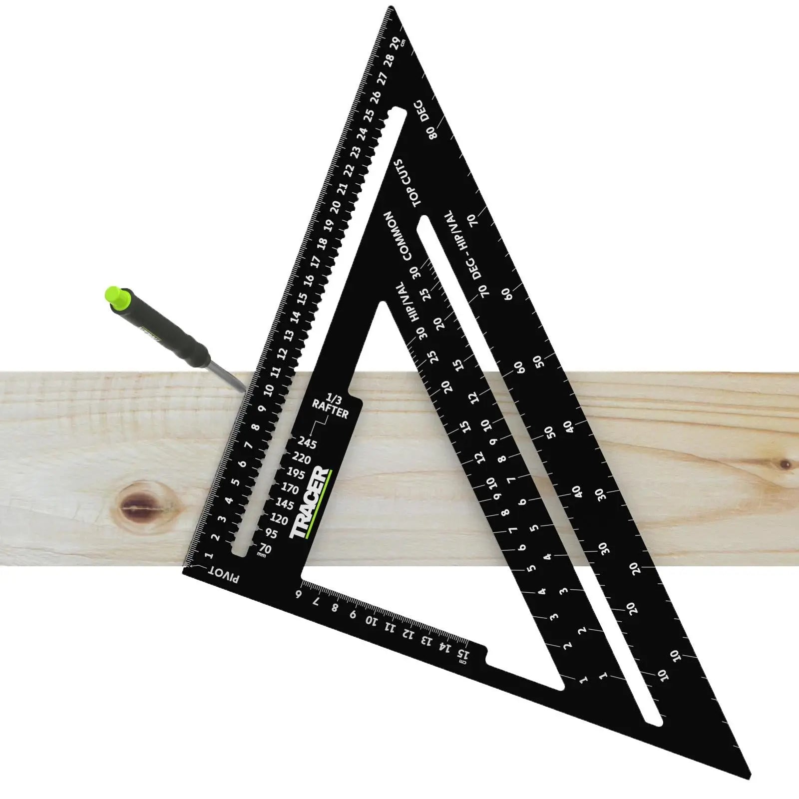 TRACER Metric Speed Square 300mm  White Rose Tools