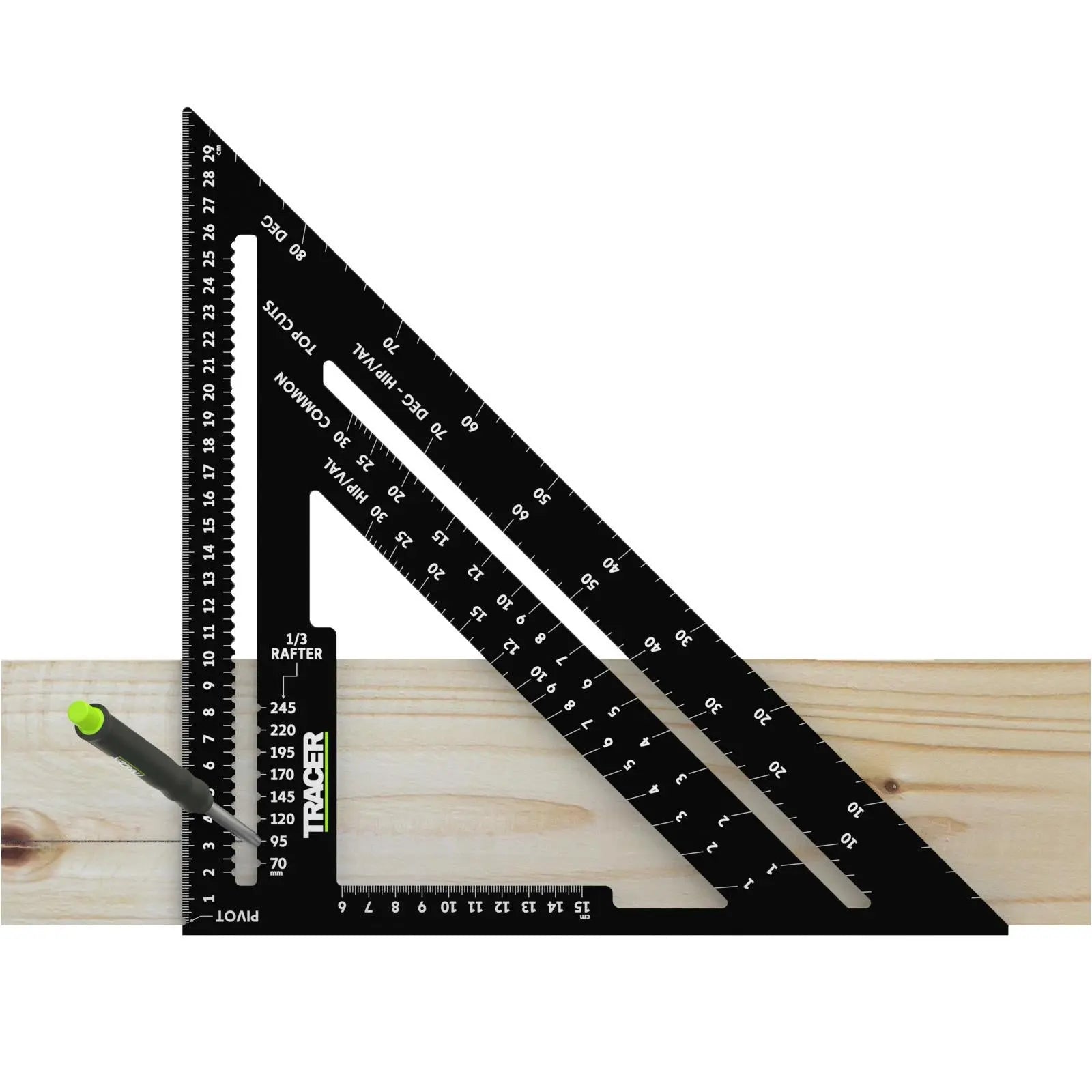 TRACER Metric Speed Square 300mm  White Rose Tools