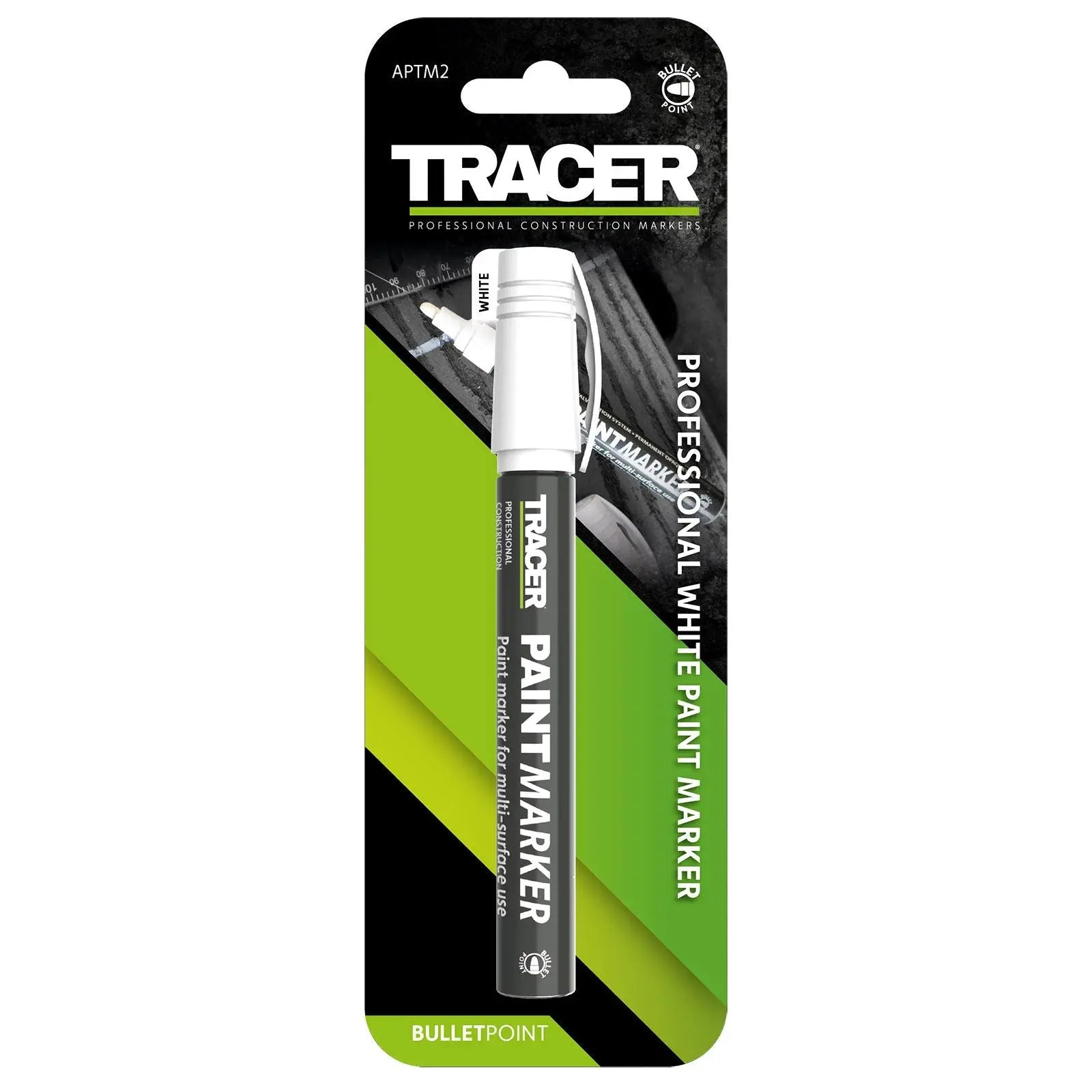 TRACER Paint Marker White 1-3mm Bullet Point 