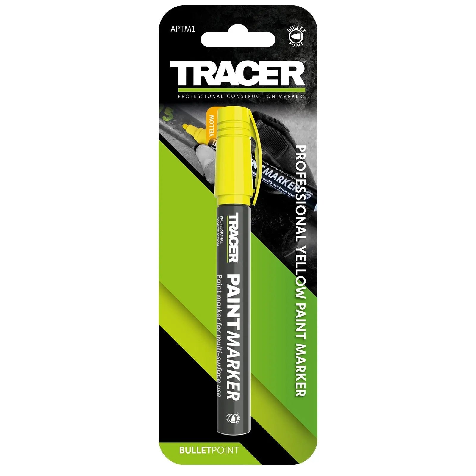 TRACER Paint Marker Yellow 1-3mm Bullet Point 