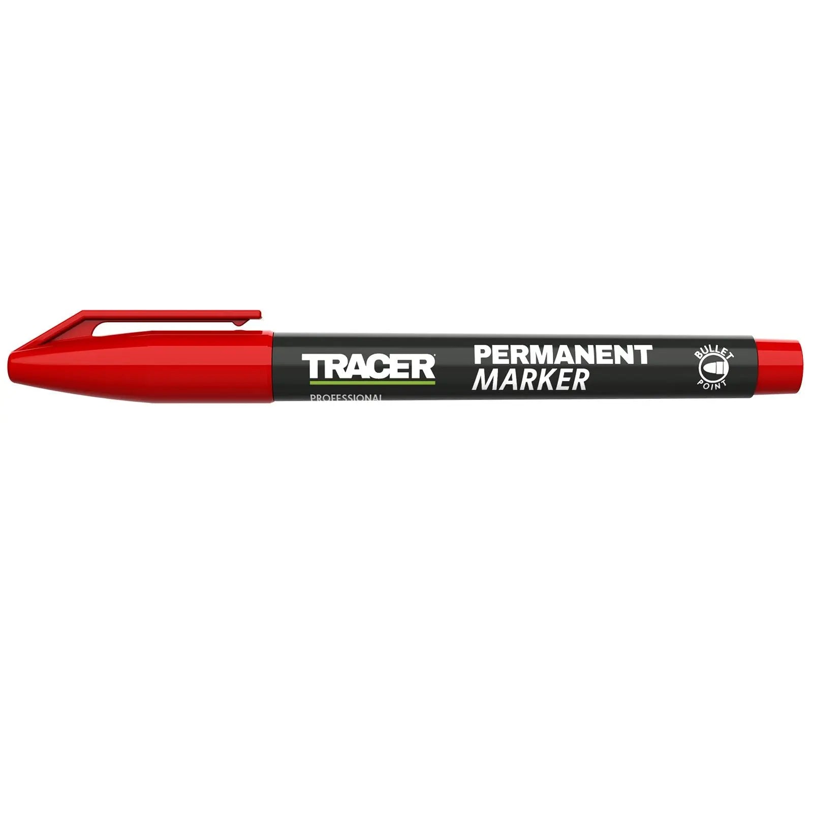 TRACER Permanent Marker Pen Red 1-2mm Fine Bullet Point 
