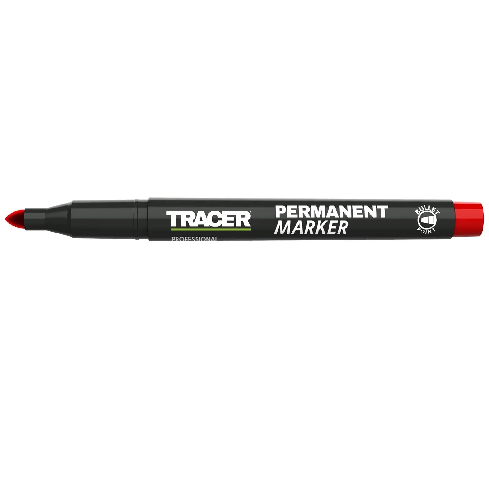 TRACER Permanent Marker Pen Red 1-2mm Fine Bullet Point 