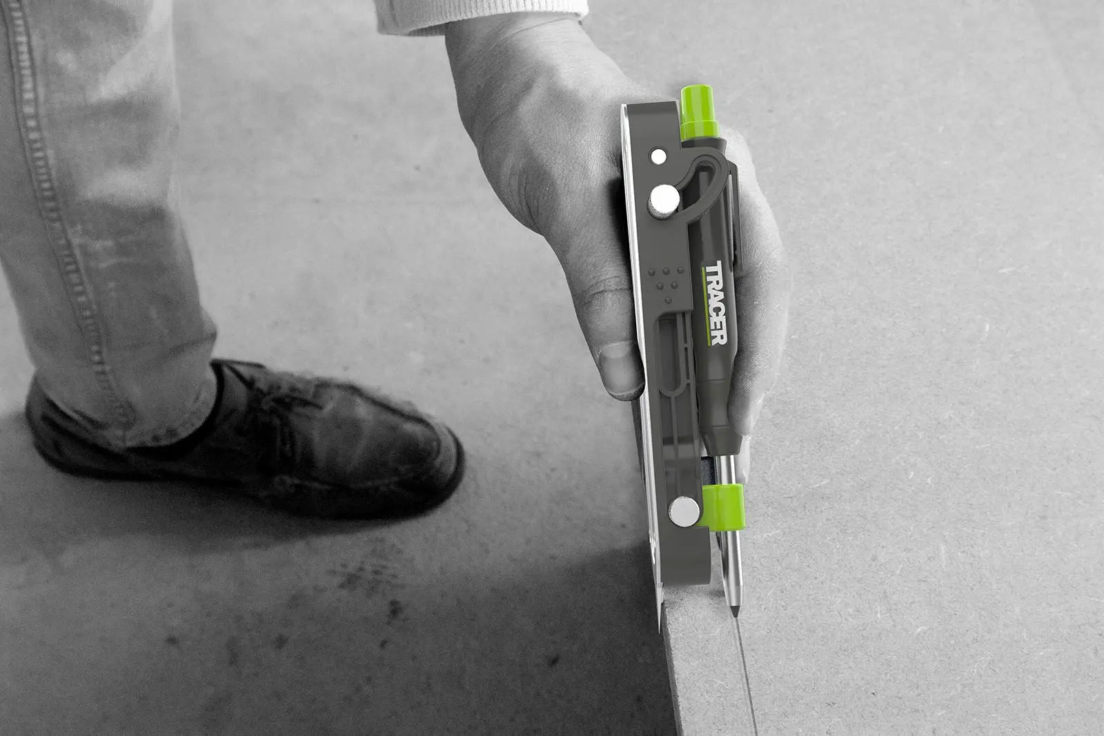 TRACER Pro Scribe Tool Deep Hole Pencil and 6 Replacement Lead Holster 