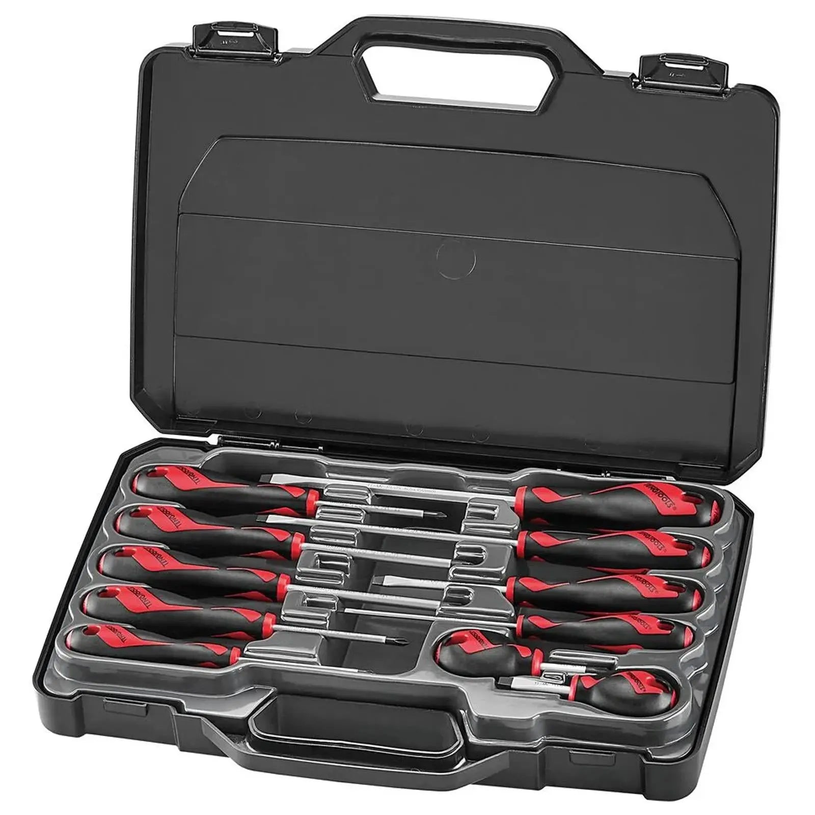Teng Tools Mixed Screwdriver Set 11 Pieces Slotted Phillips Pozi in Case MD911N  White Rose Tools