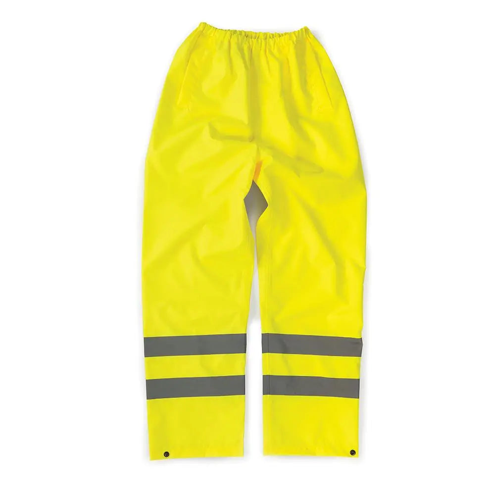 Tough Grit Hi-Vis Waterproof Trousers Yellow S 497378  White Rose Tools