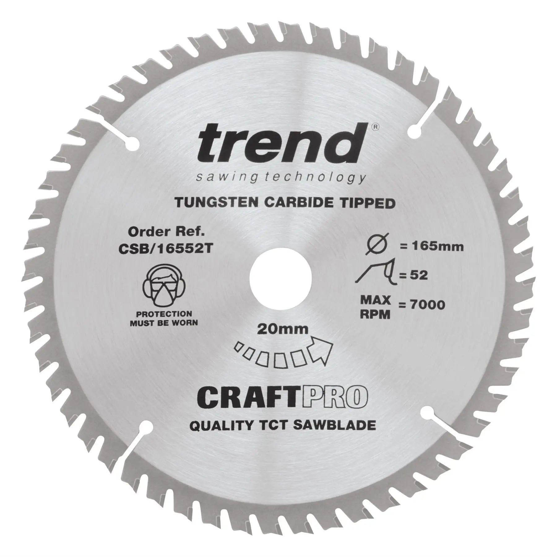 Trend 165mm Diameter Craft Saw Blade Triple Pack CSB/165/3PK/B  White Rose Tools