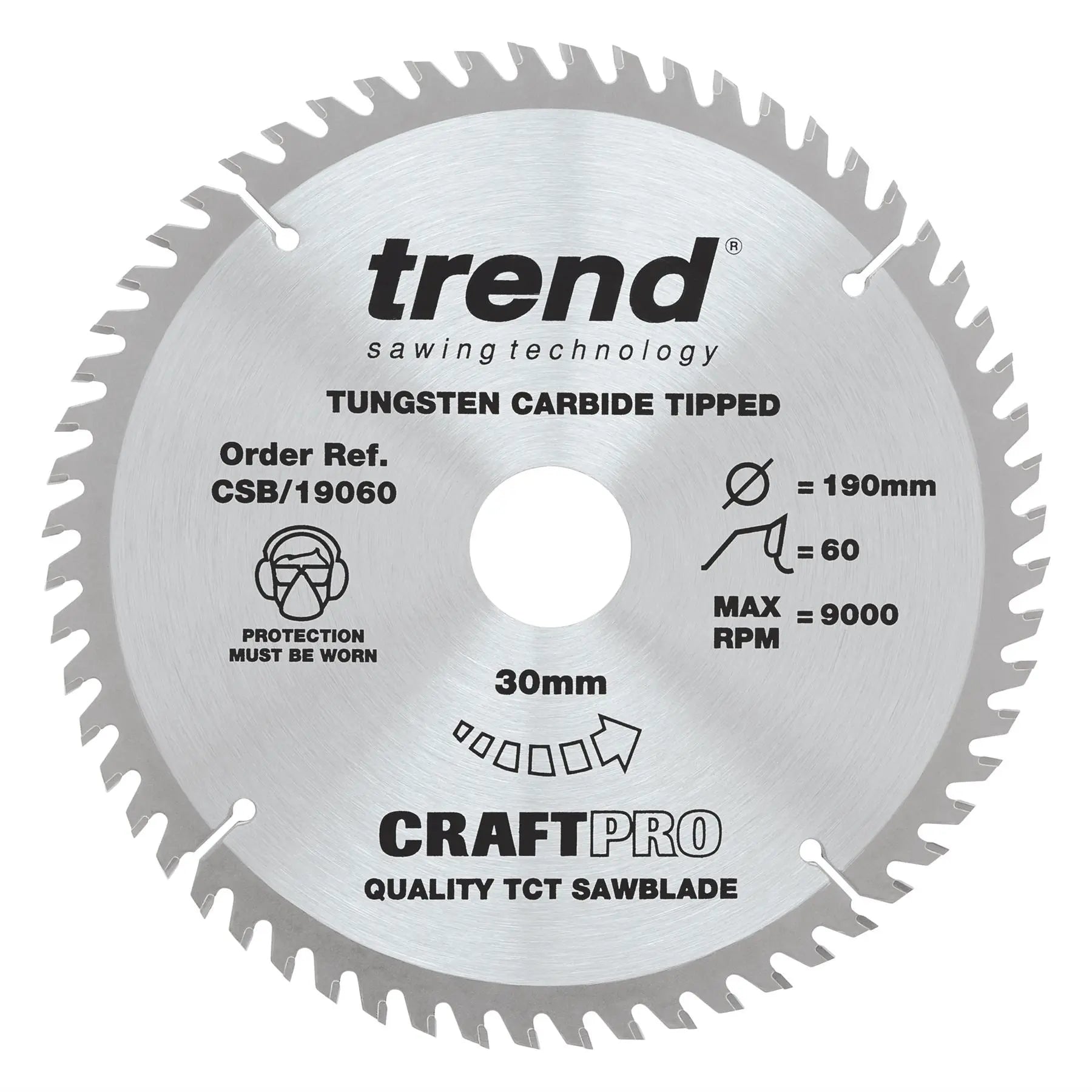 Trend 190mm Diameter Craft Saw Blade Triple Pack CSB/190/3PK  White Rose Tools