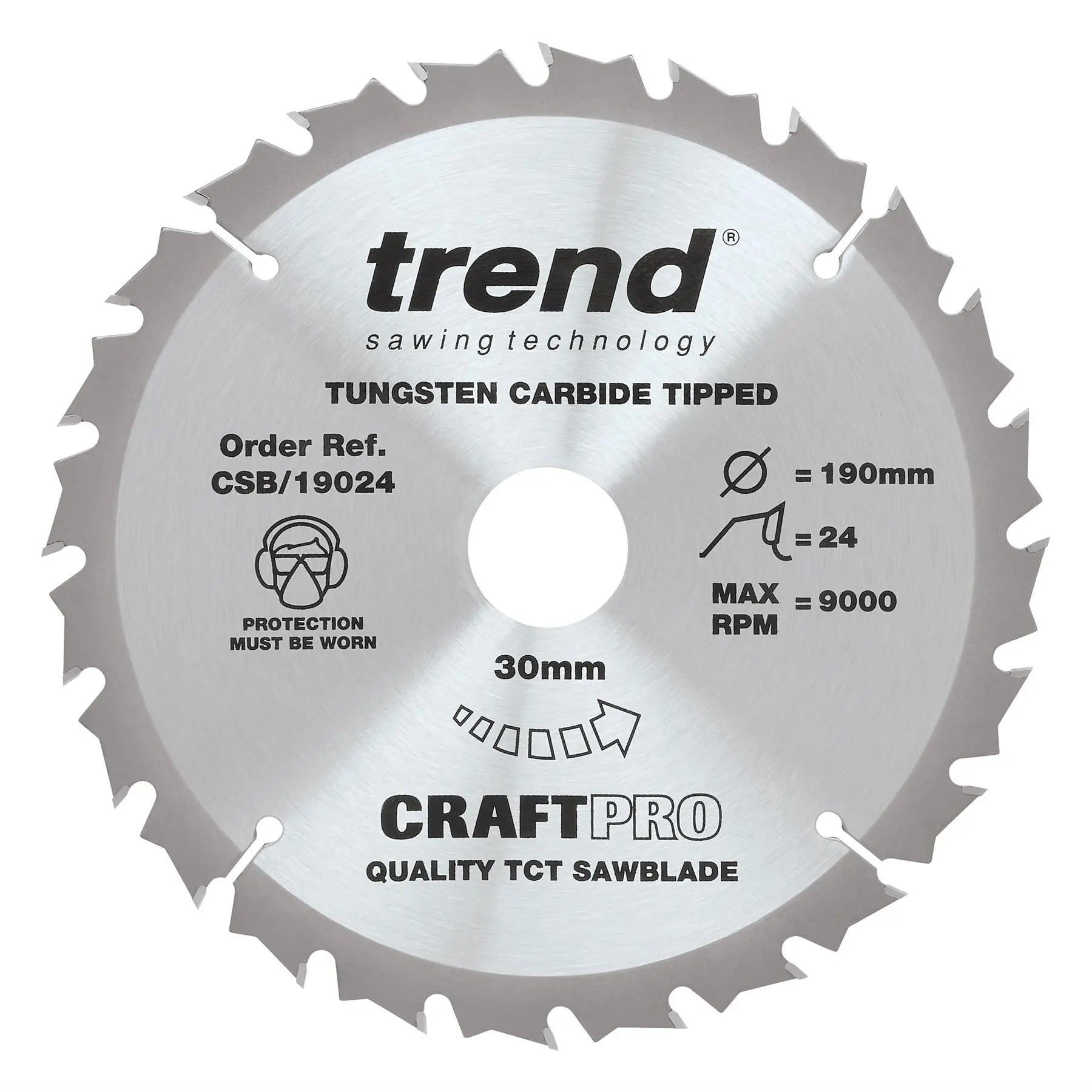 Trend 190mm Diameter Craft Saw Blade Triple Pack CSB/190/3PK  White Rose Tools